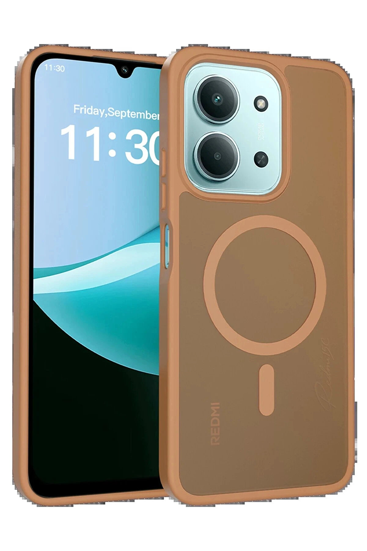 Buti̇k Xi̇aomi̇ Redmi̇ 15C 4G Jota Magsafe Kapak - &Ccedil;&ouml;l Ti̇tanyum-(5796)