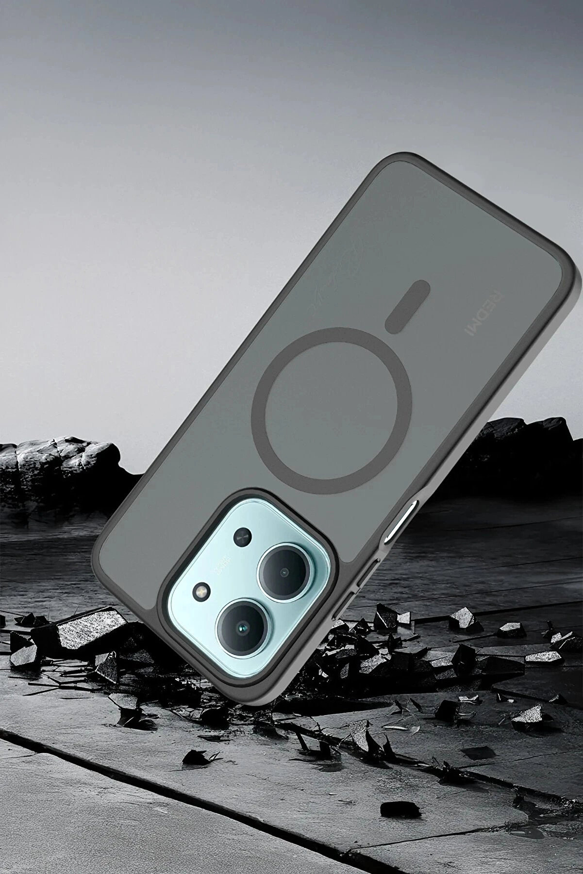 Buti̇k Xi̇aomi̇ Redmi̇ 15C 4G Jota Magsafe Kapak - Si̇yah-(5796)