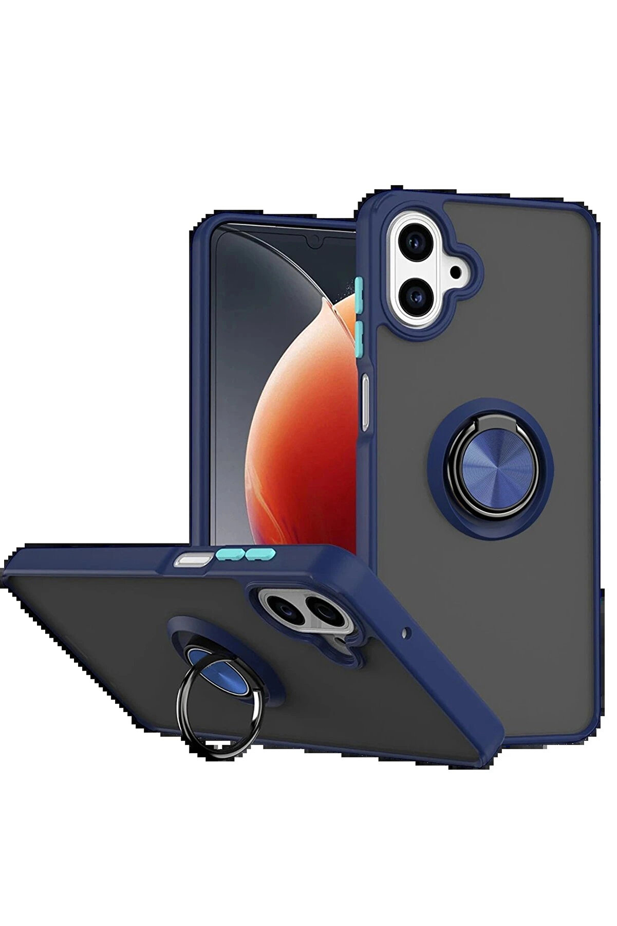 Buti̇k Samsung Galaxy A07 4G Montreal Y&uuml;z&uuml;kl&uuml; Si̇li̇kon Kapak - Laci̇vert-(5796)