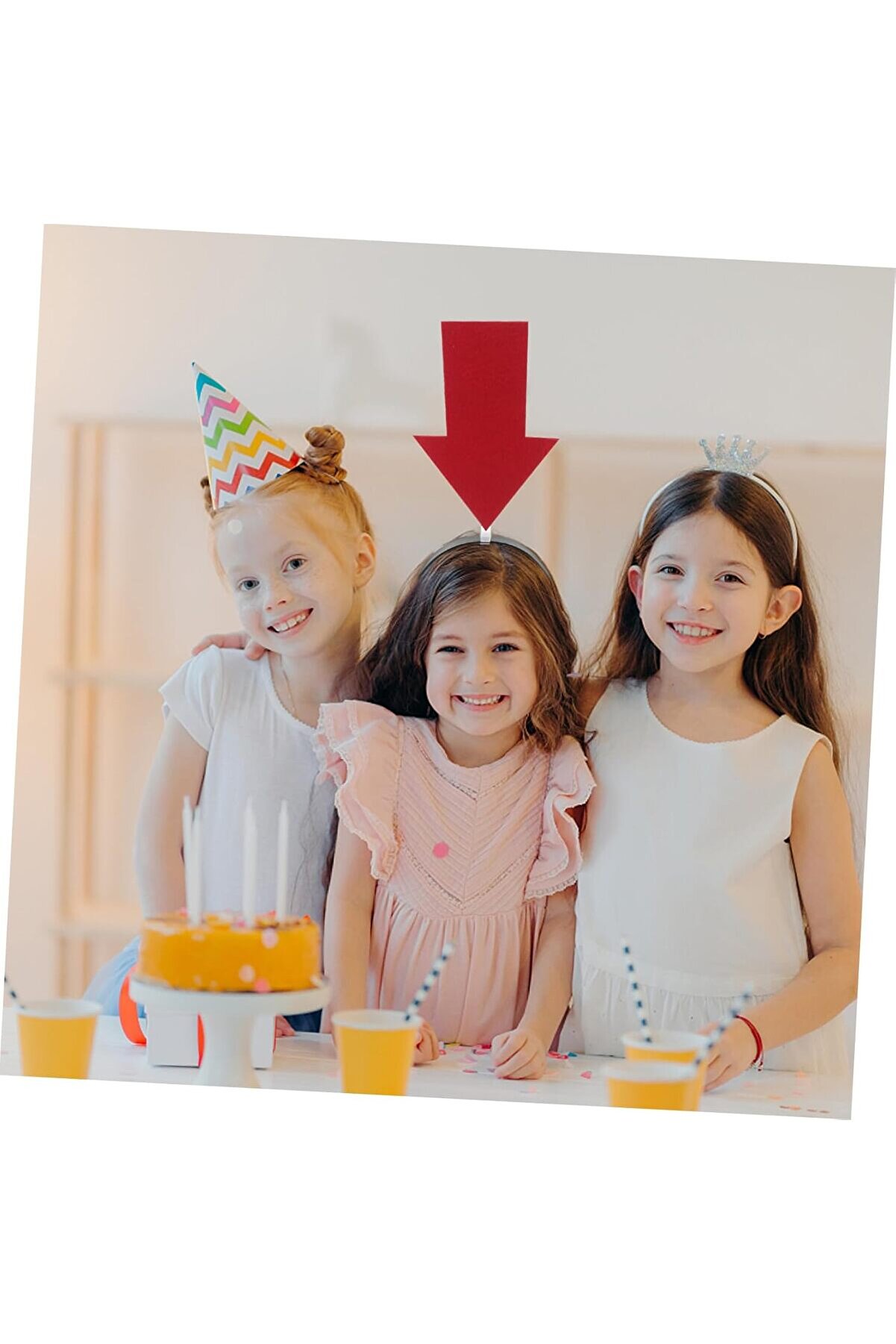 Ethab Ti̇caret Ki̇şi̇selleşti̇ri̇lebi̇li̇r Ok Ta&ccedil; &ndash; &Uuml;zeri̇ne Yazı Yazılabi̇len Parti̇ Tacı Kırmızı Renk