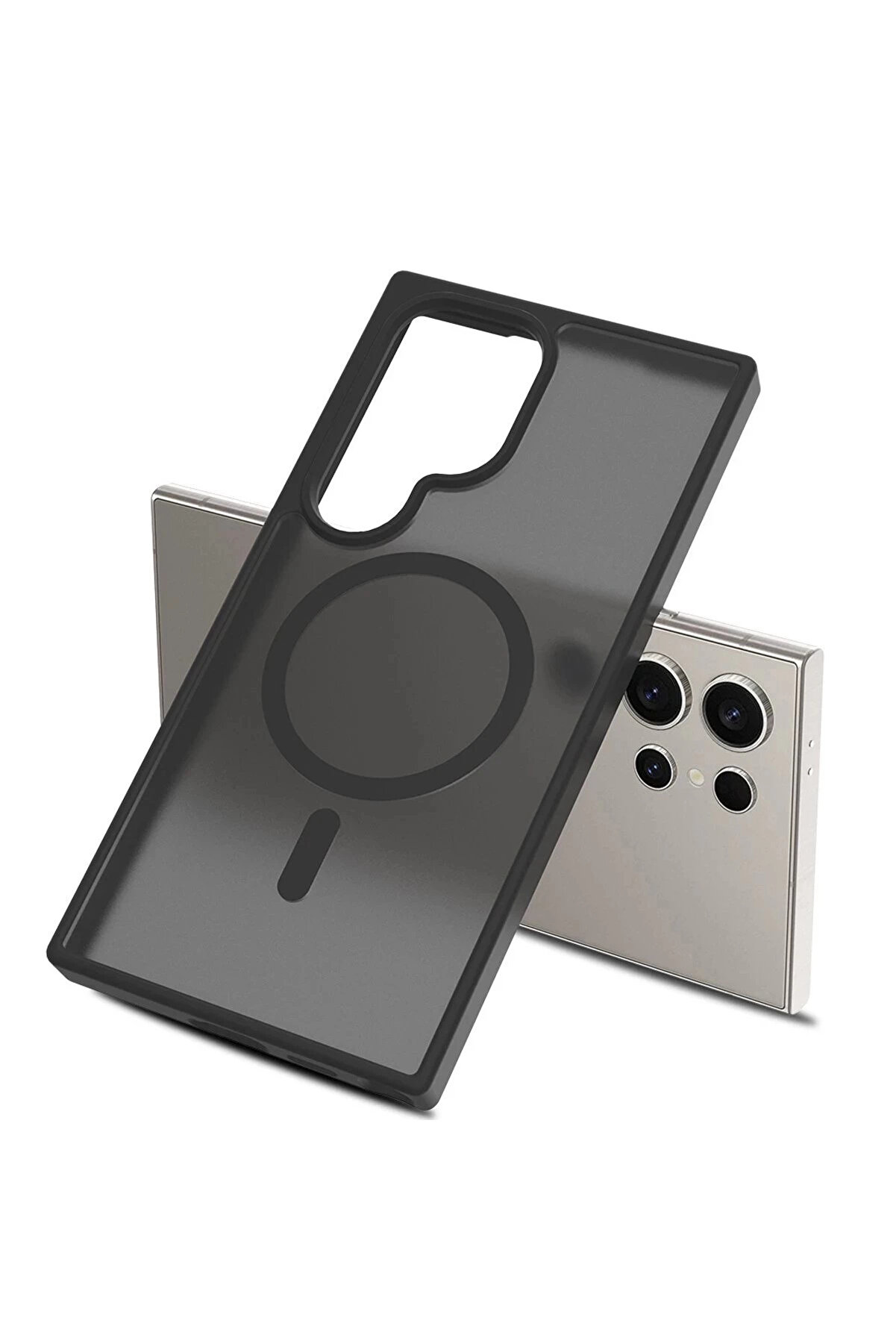 Buti̇k Samsung Galaxy S24 Ultra Jota Magsafe Kapak - Si̇yah-(5796)