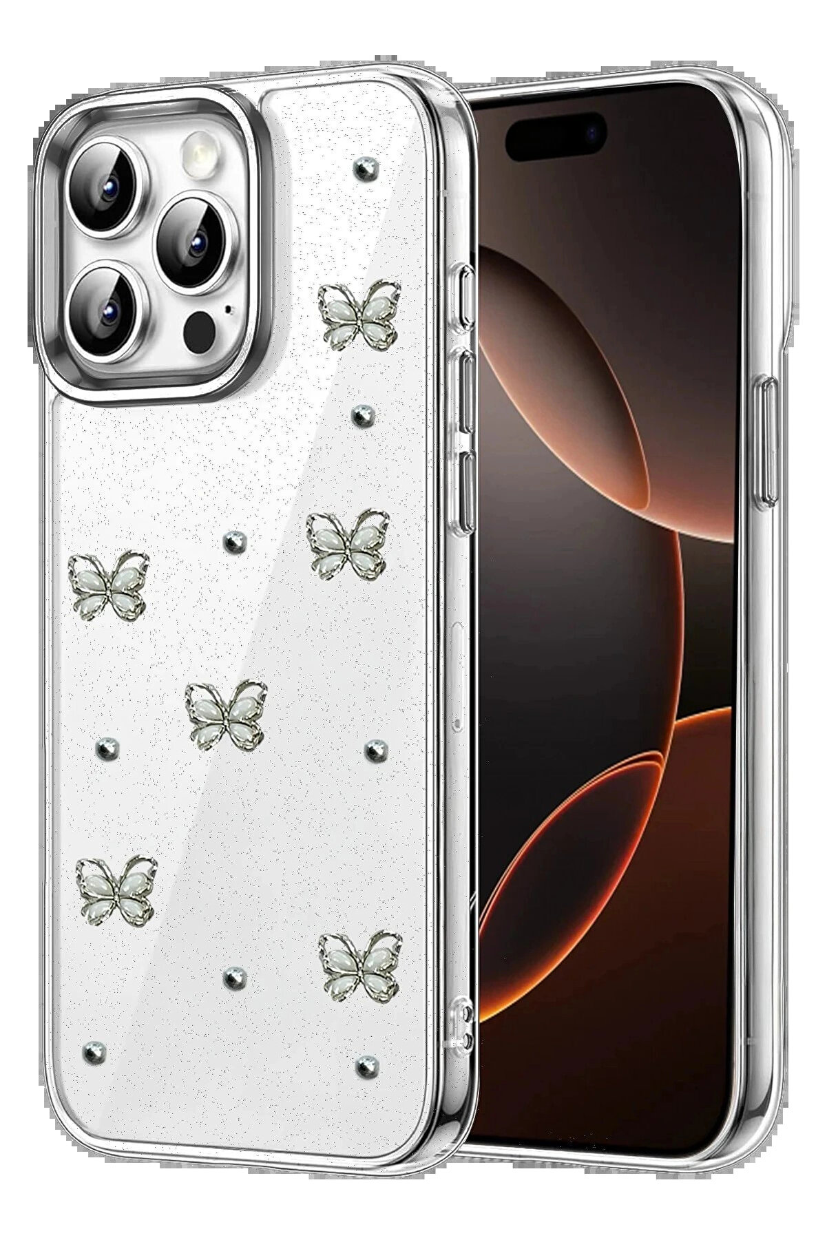 Buti̇k Apple İphone 15 Pro Fi̇yonk Desenli̇ Kapak - Desen 1-(5796)