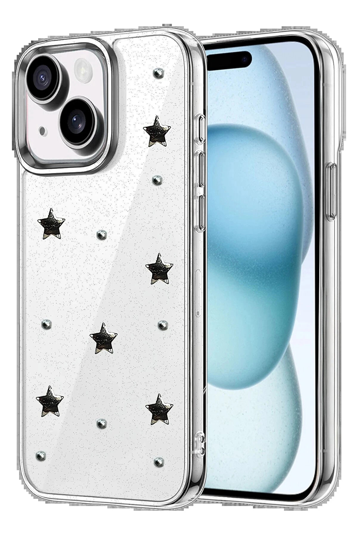 Buti̇k Apple İphone 15 Fi̇yonk Desenli̇ Kapak - Desen 8-(5796)