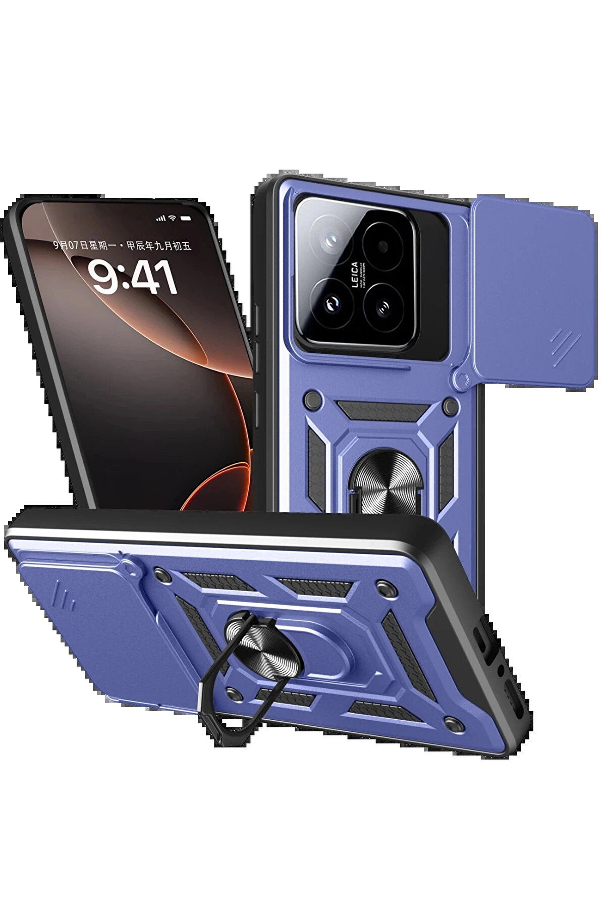 Buti̇k Xi̇aomi̇ Mi̇ 15T Pars Lens Y&uuml;z&uuml;kl&uuml; Si̇li̇kon - Laci̇vert-(5796)