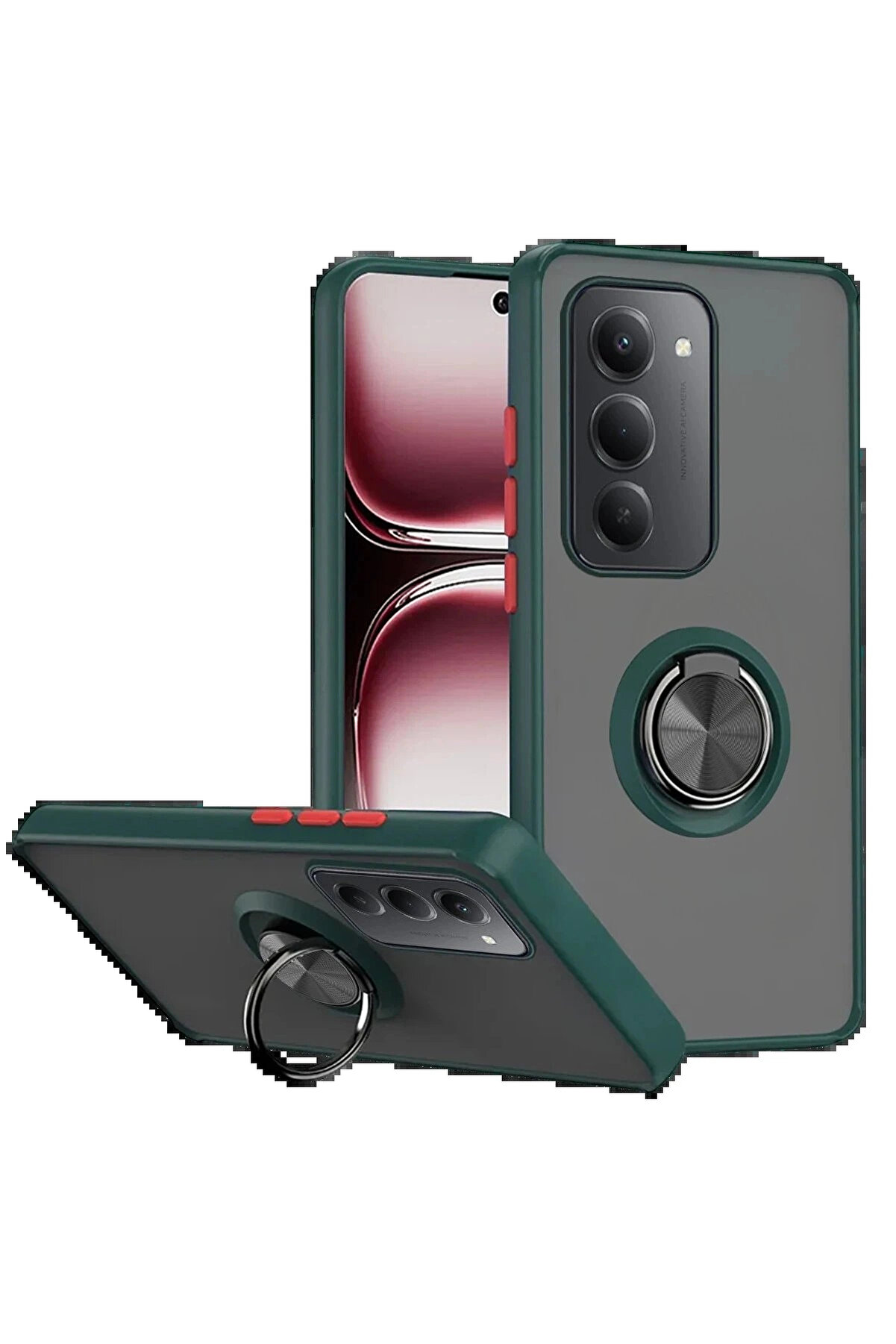 Buti̇k Xi̇aomi̇ Redmi̇ 15 4G Montreal Y&uuml;z&uuml;kl&uuml; Si̇li̇kon Kapak - Yeşi̇l-(5796)