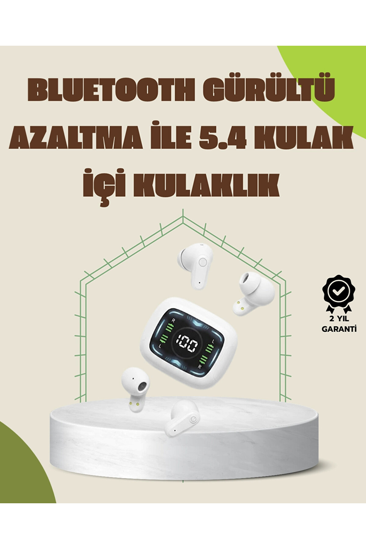 Buti̇k Bluetooth 5.4 Teknoloji̇li̇ Kablosuz Kulaklık Led G&ouml;stergeli̇
