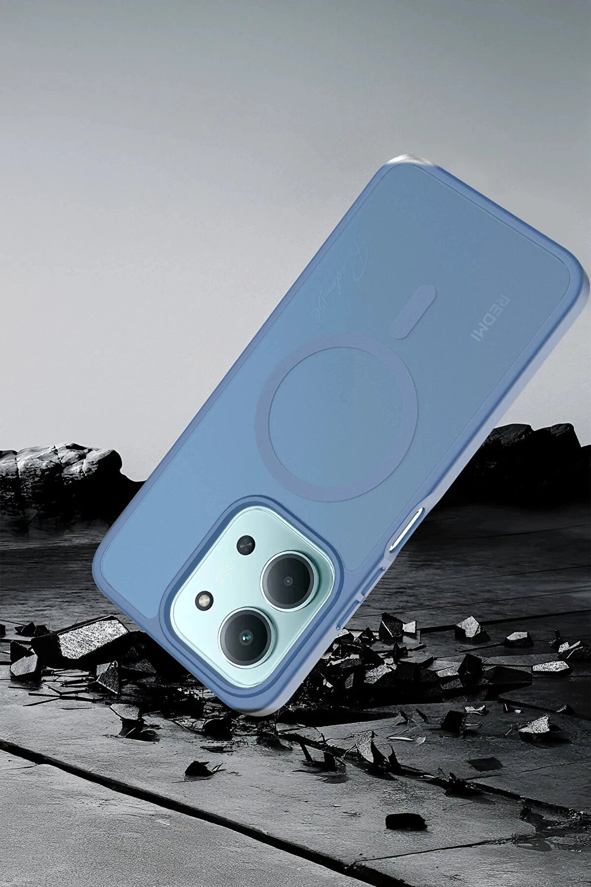 Buti̇k Xi̇aomi̇ Redmi̇ 15C 4G Jota Magsafe Kapak - Laci̇vert-(5796)