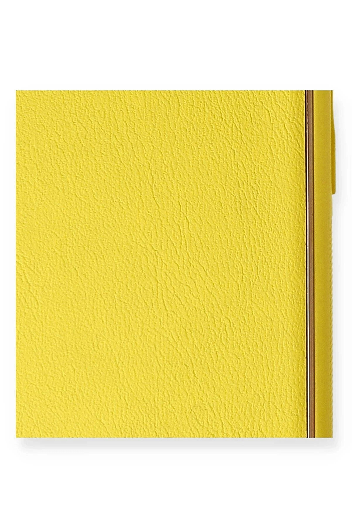 Buti̇k İphone 11 Pro Kılıf Coco Deri̇ Si̇li̇kon Kapak - Sarı-(5796)