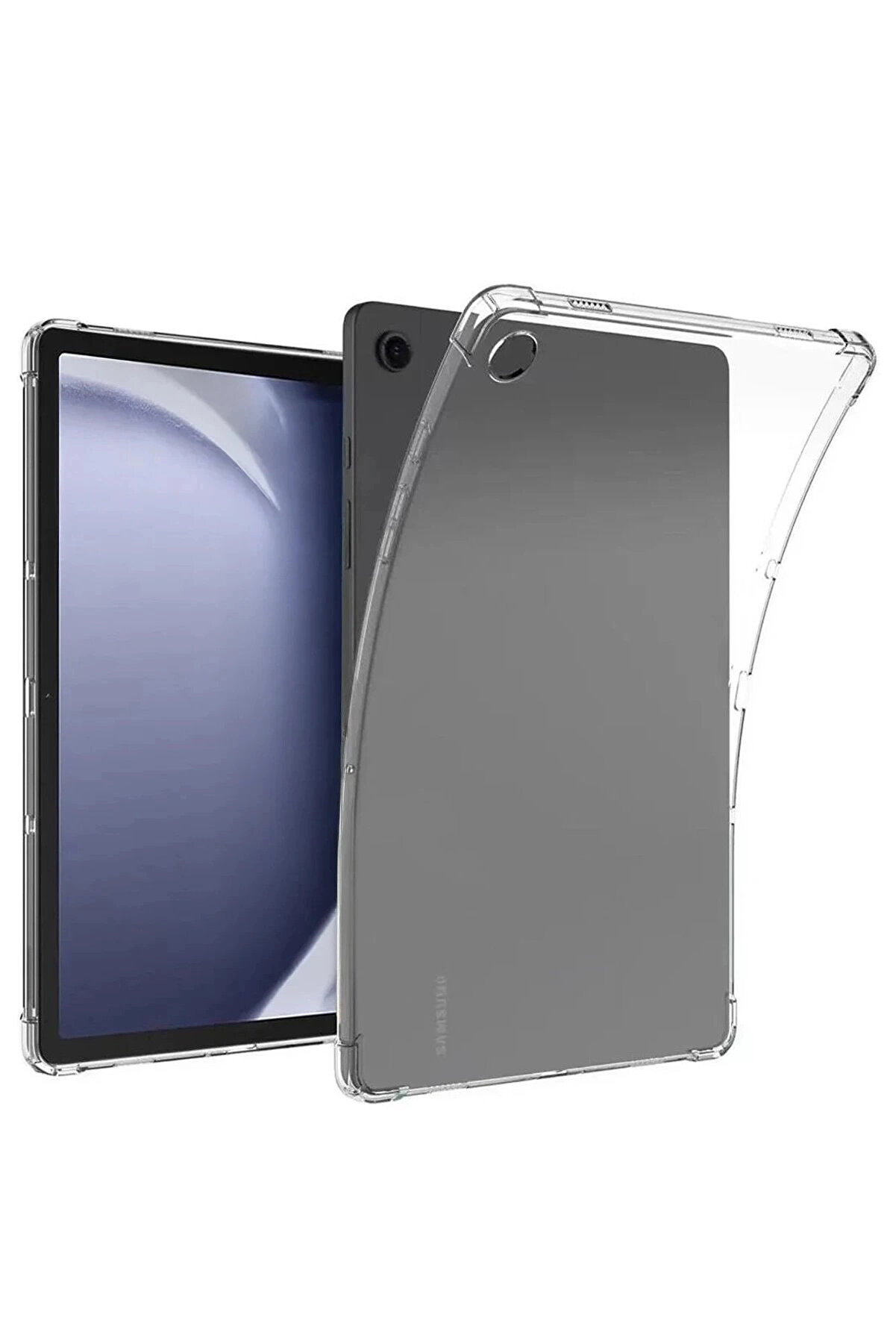Buti̇k Samsung Galaxy Tab A11 Plus Anti̇ Shock Tablet Si̇li̇kon - Şeffaf-(5796)