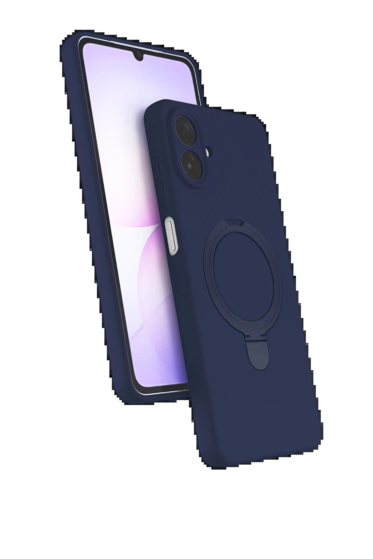 Buti̇k Samsung Galaxy A07 4G Regal Magsafe Standlı Kapak - Laci̇vert-(5796)