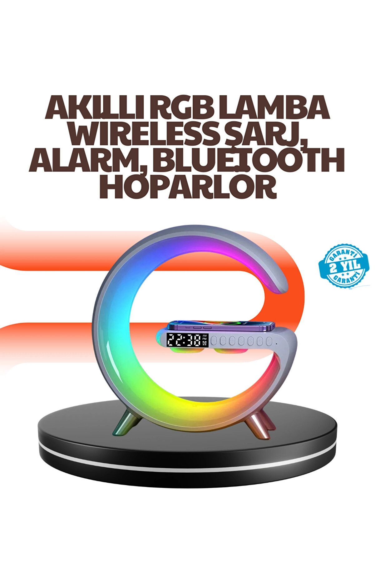 Buti̇k 15W Hızlı Kablosuz Şarj Destekli̇ &Ccedil;ok Fonksi̇yonlu Akıllı Masa Lambası