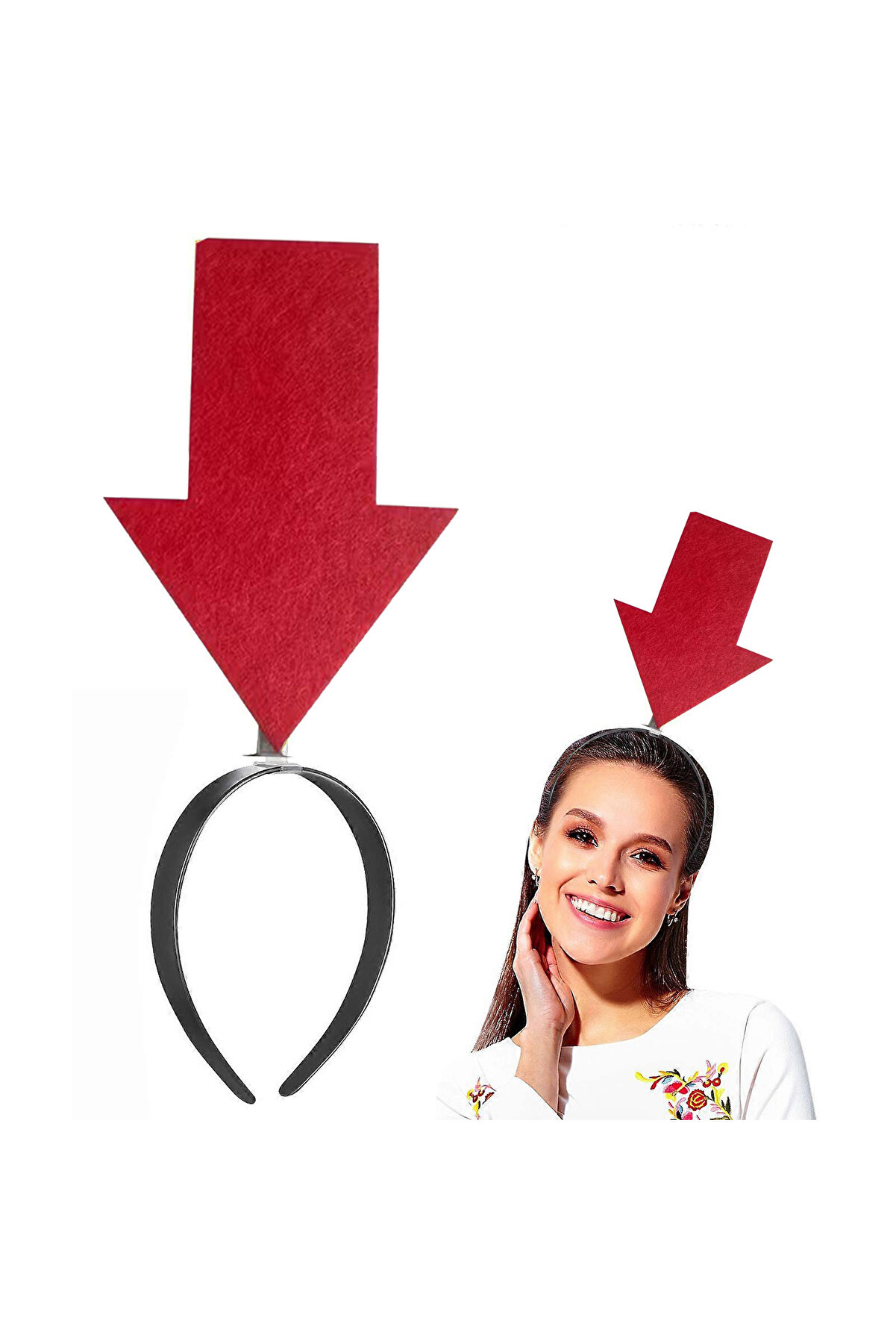 Ethab Ti̇caret Ki̇şi̇selleşti̇ri̇lebi̇li̇r Ok Ta&ccedil; &ndash; &Uuml;zeri̇ne Yazı Yazılabi̇len Parti̇ Tacı Kırmızı Renk