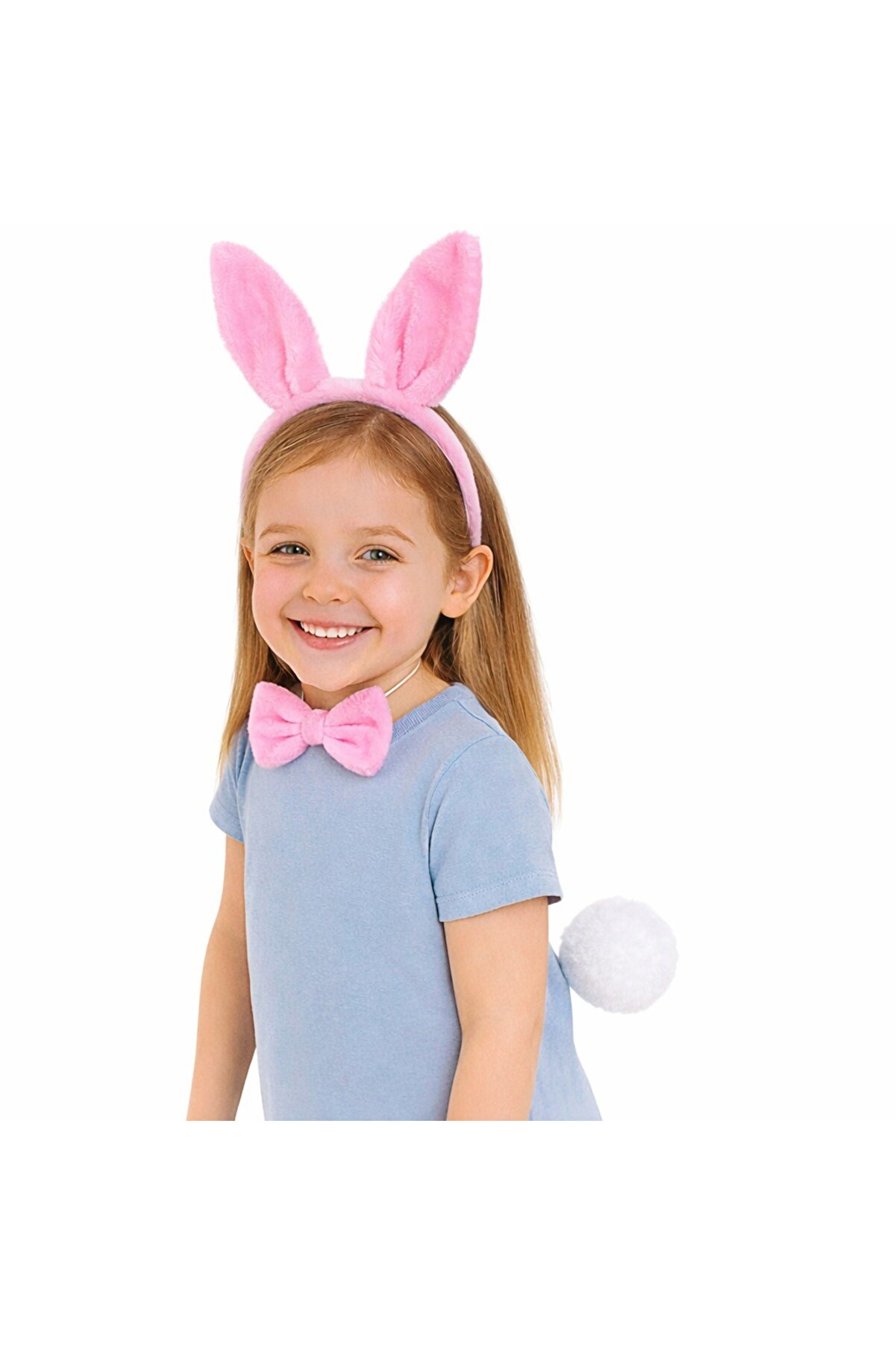 Ethab Ti̇caret Pembe Full Tavşan Kulak Papyon Kuyruk 3&Amp#39L&uuml; Parti̇ Seti̇