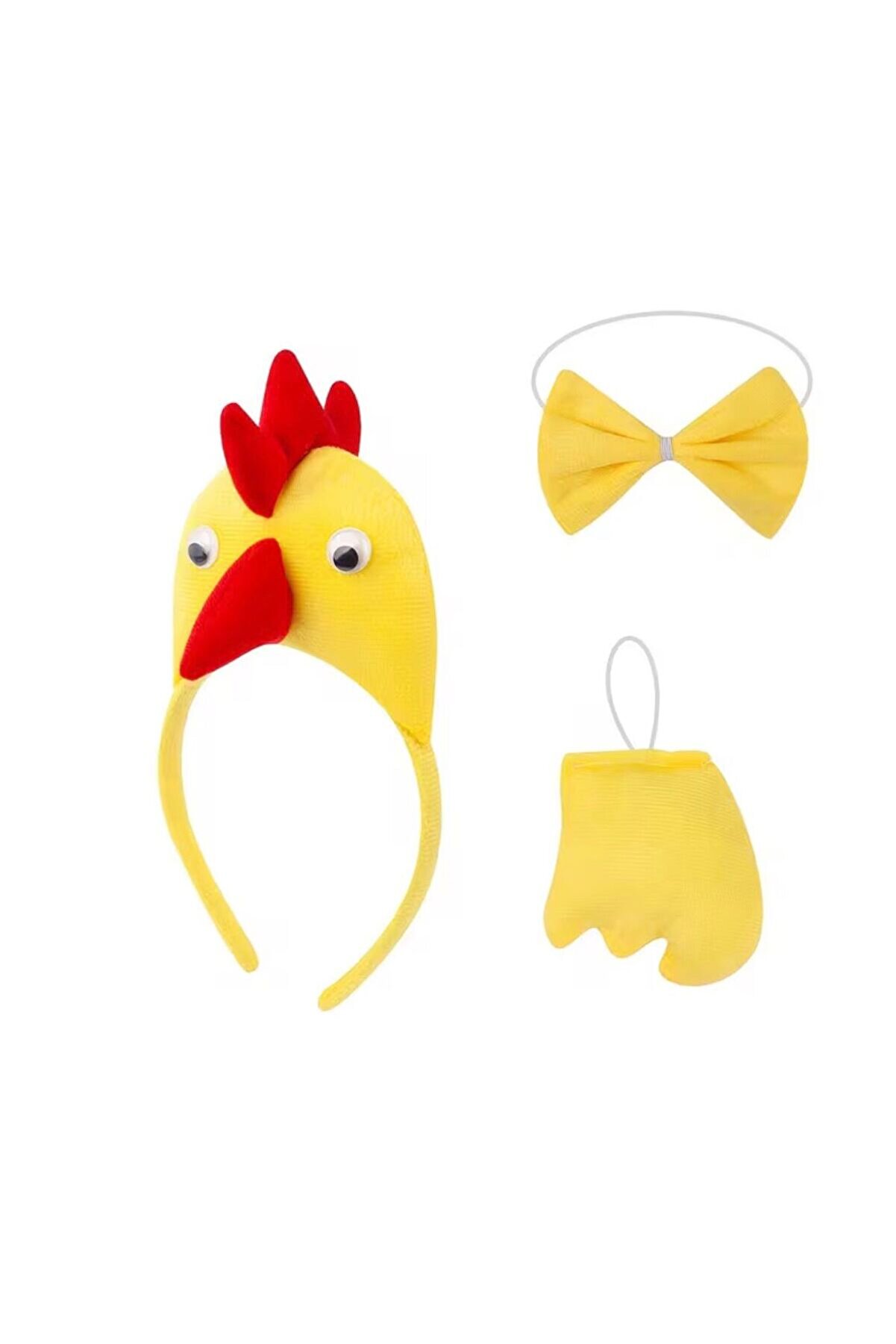 Ethab Ti̇caret &Ccedil;ocuk Horoz Tavuk Kost&uuml;m Seti̇ 3 Par&ccedil;a (Ta&ccedil; + Papyon + Kuyruk)