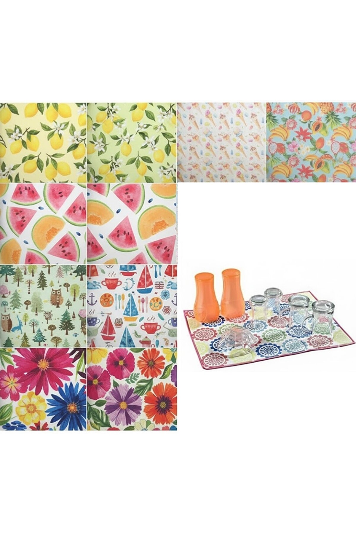 Ethab Ti̇caret 10 Adet Kurutmalık Mi̇krofi̇ber Kurutma Bulaşık Tezgah Altlığı