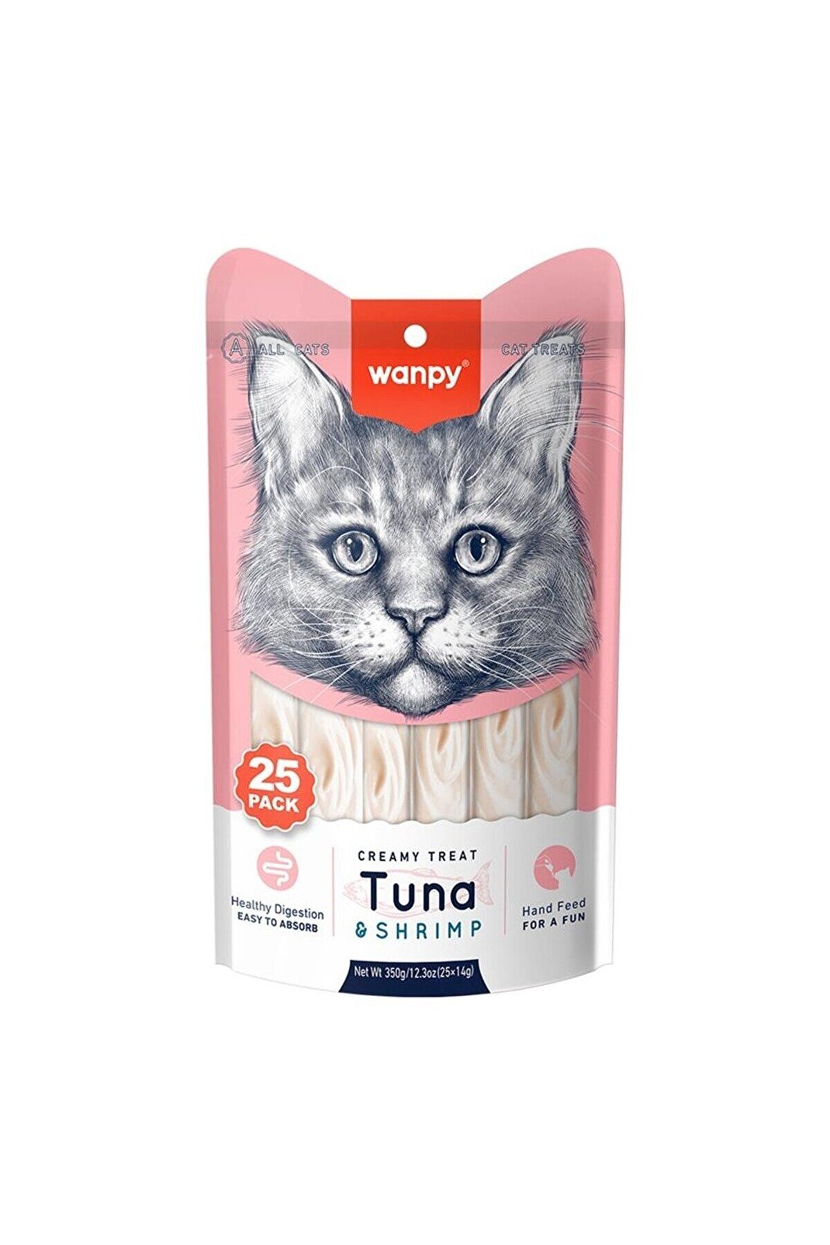 Ethab Ti̇caret Wanpy Ton Balıklı Kari̇desli̇ Krema Li̇ki̇t Kedi̇ &Ouml;d&uuml;l&uuml; 5X14Gr