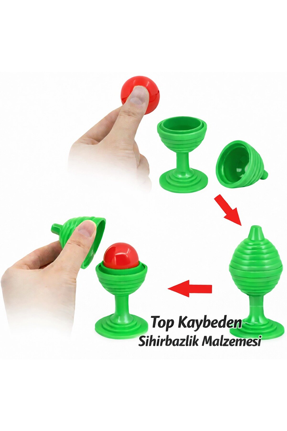 Ethab Ti̇caret Yeşi̇l Renk Si̇hi̇rli̇ Kupa Top Kaybetme Oyunu 7 Cm