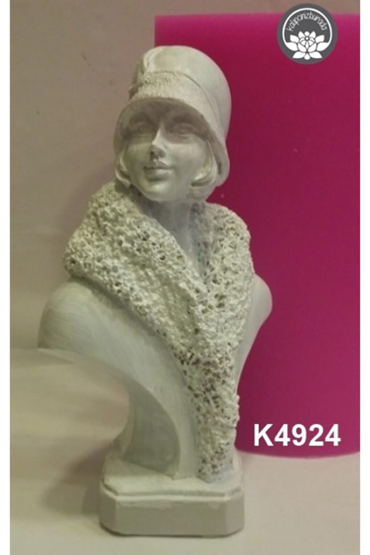 Kalıpcınızburada Kürklü Kadın Bi̇blo Si̇li̇kon Kalıp