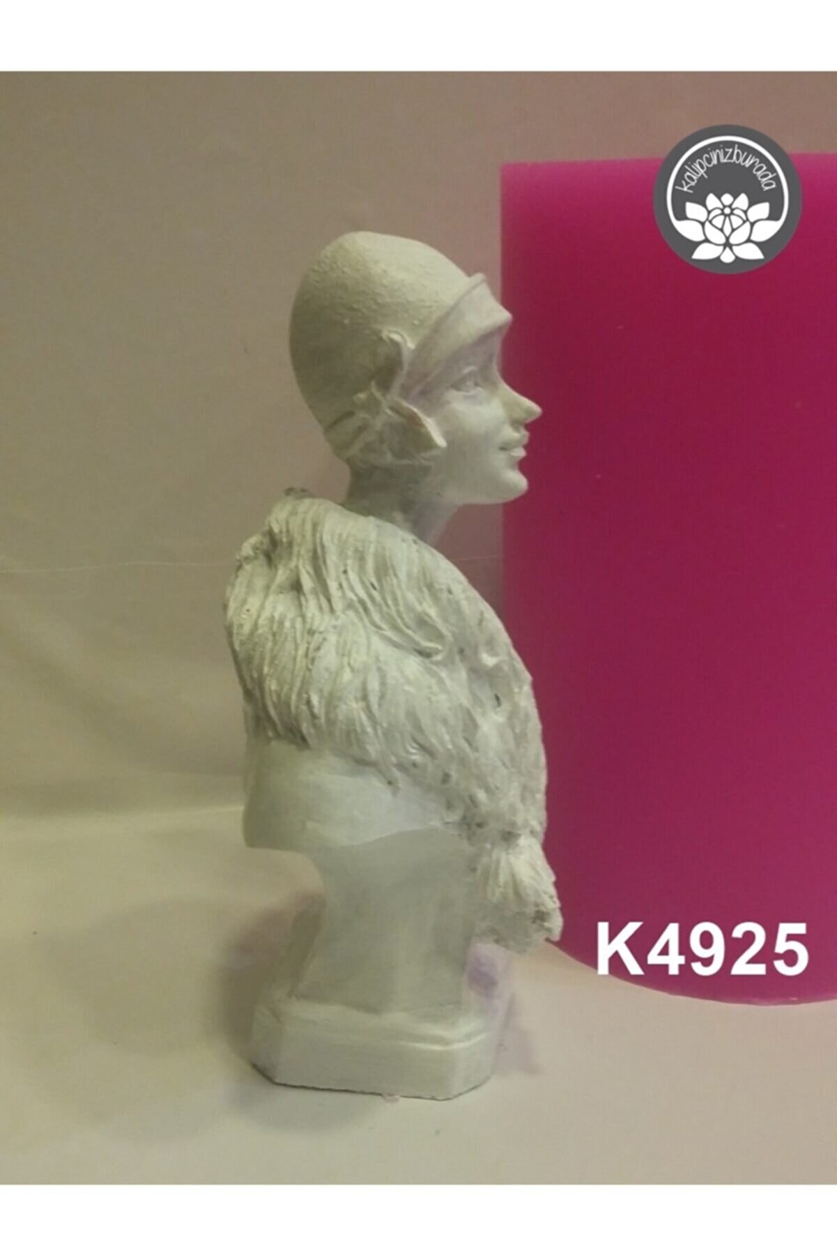 Kalıpcınızburada Kürklü Kadın Bi̇blo Si̇li̇kon Kalıp