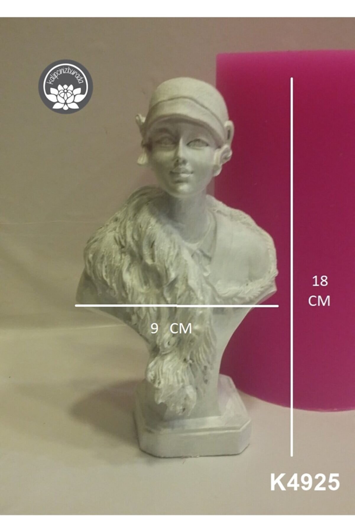 Kalıpcınızburada Kürklü Kadın Bi̇blo Si̇li̇kon Kalıp