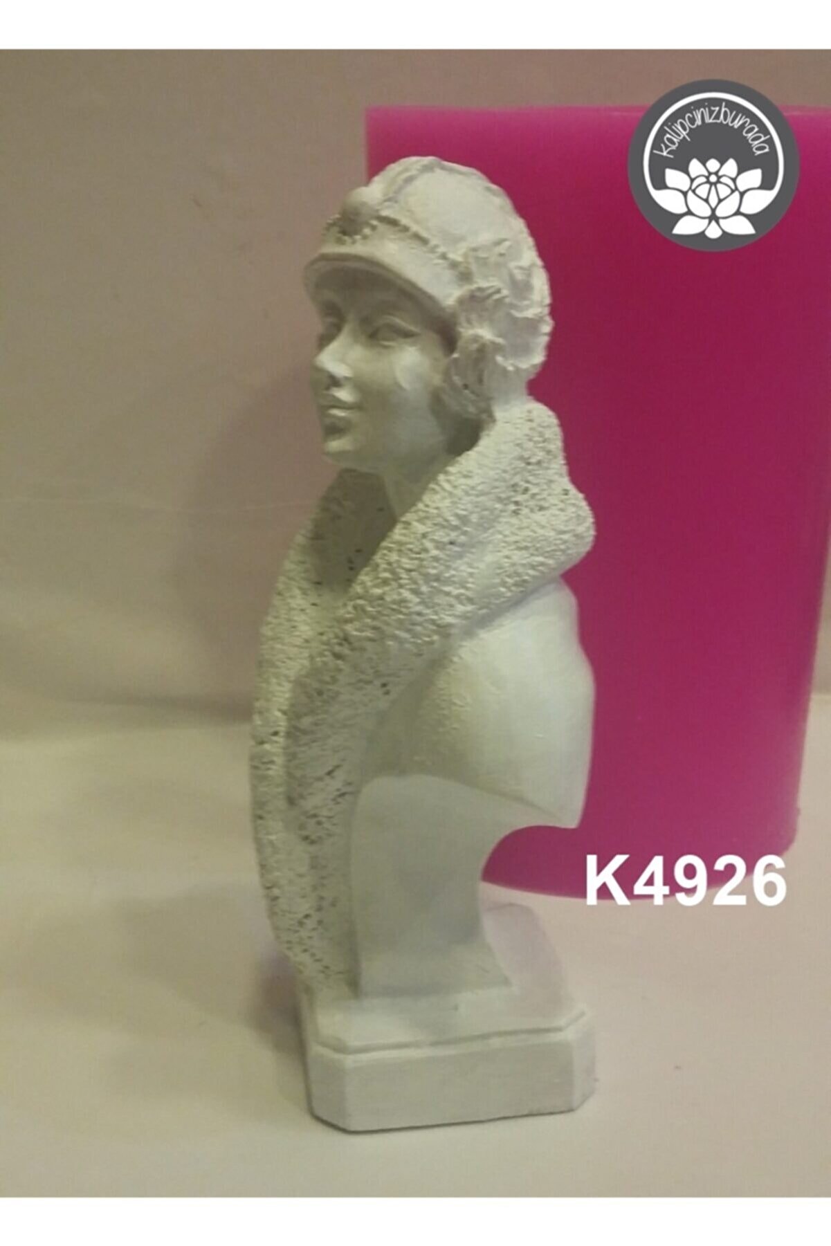 Kalıpcınızburada Kürklü Kadın Bi̇blo Si̇li̇kon Kalıp