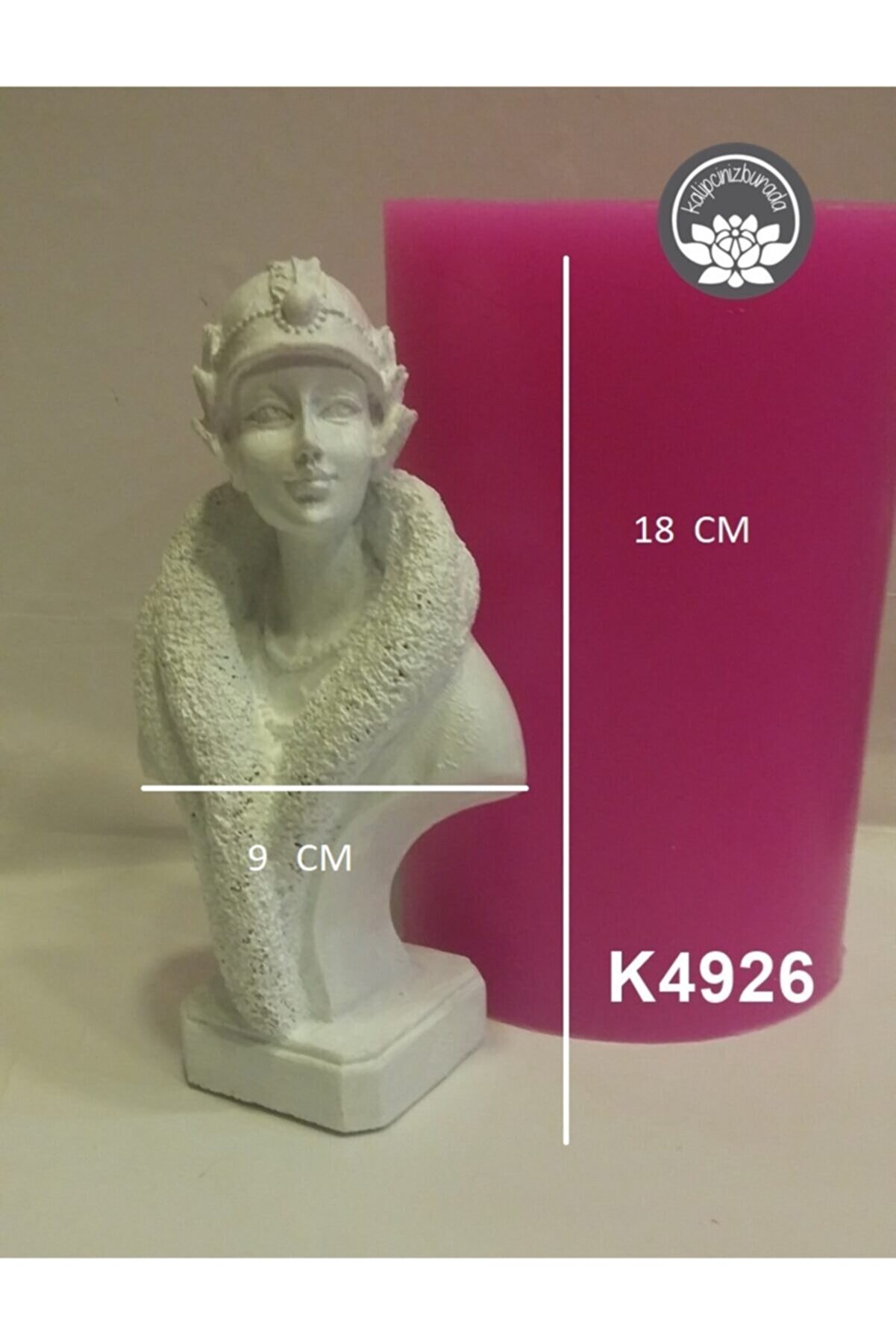 Kalıpcınızburada Kürklü Kadın Bi̇blo Si̇li̇kon Kalıp