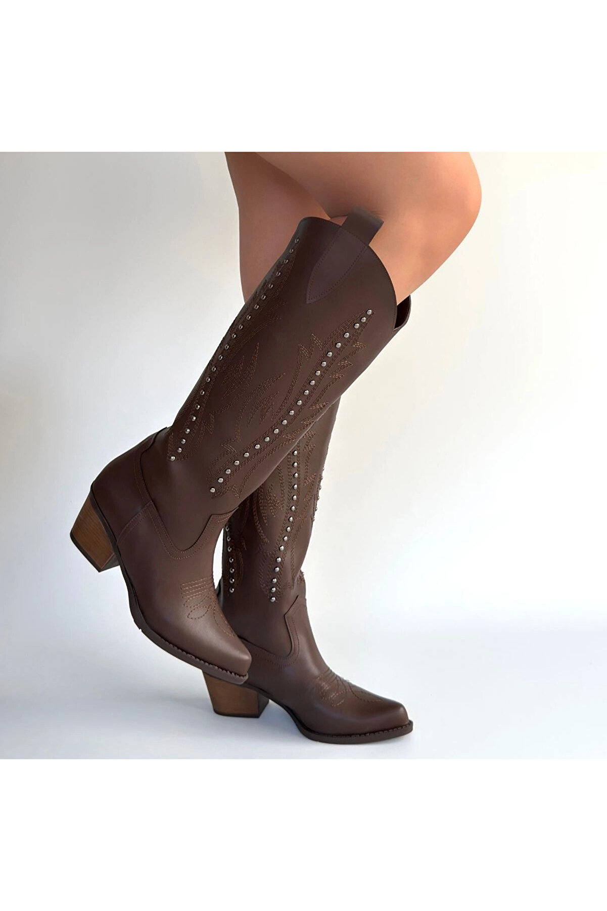 Ethab Ti̇caret Meof Acı Kahve Ci̇lt Topuklu &Ccedil;i̇zme