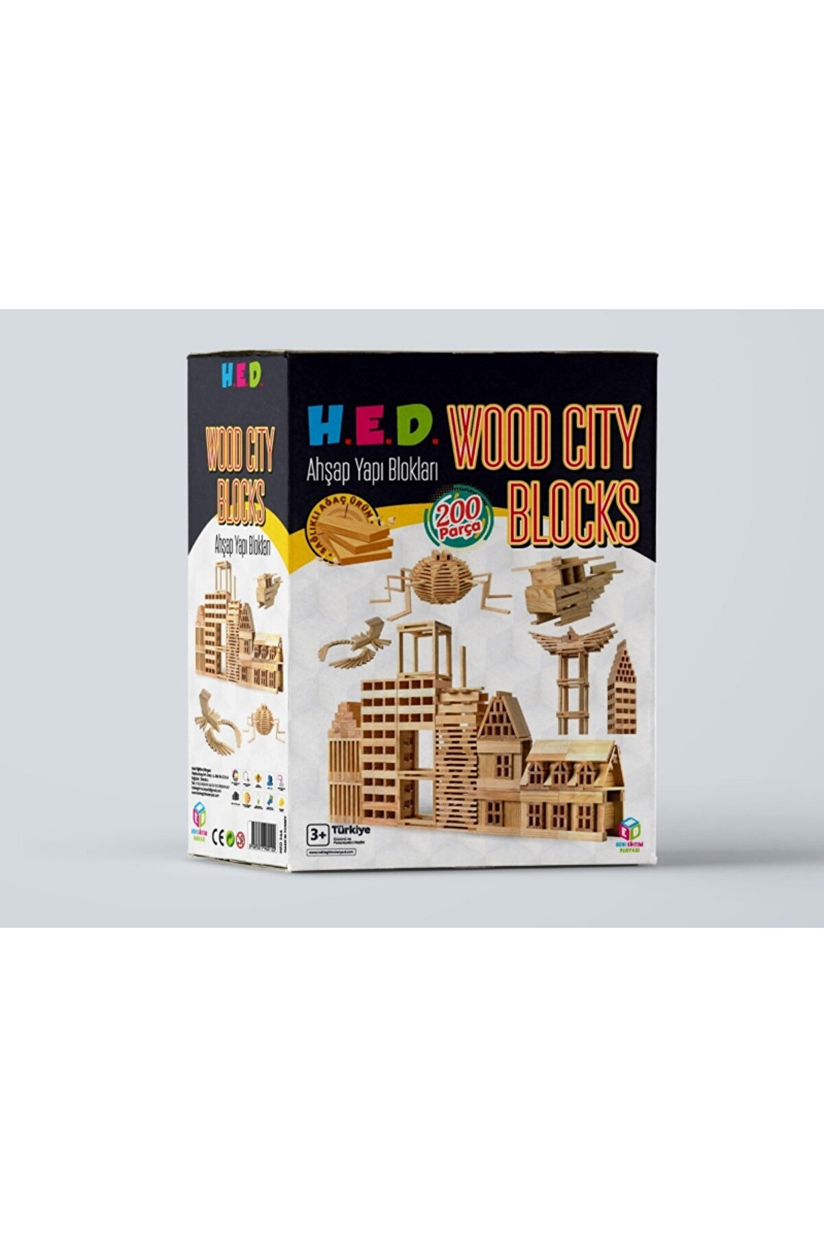 Ethab Ti̇caret Wood Ci̇ty Blocks Ahşap Şehi̇r Blokları (Kayın Ağacı)