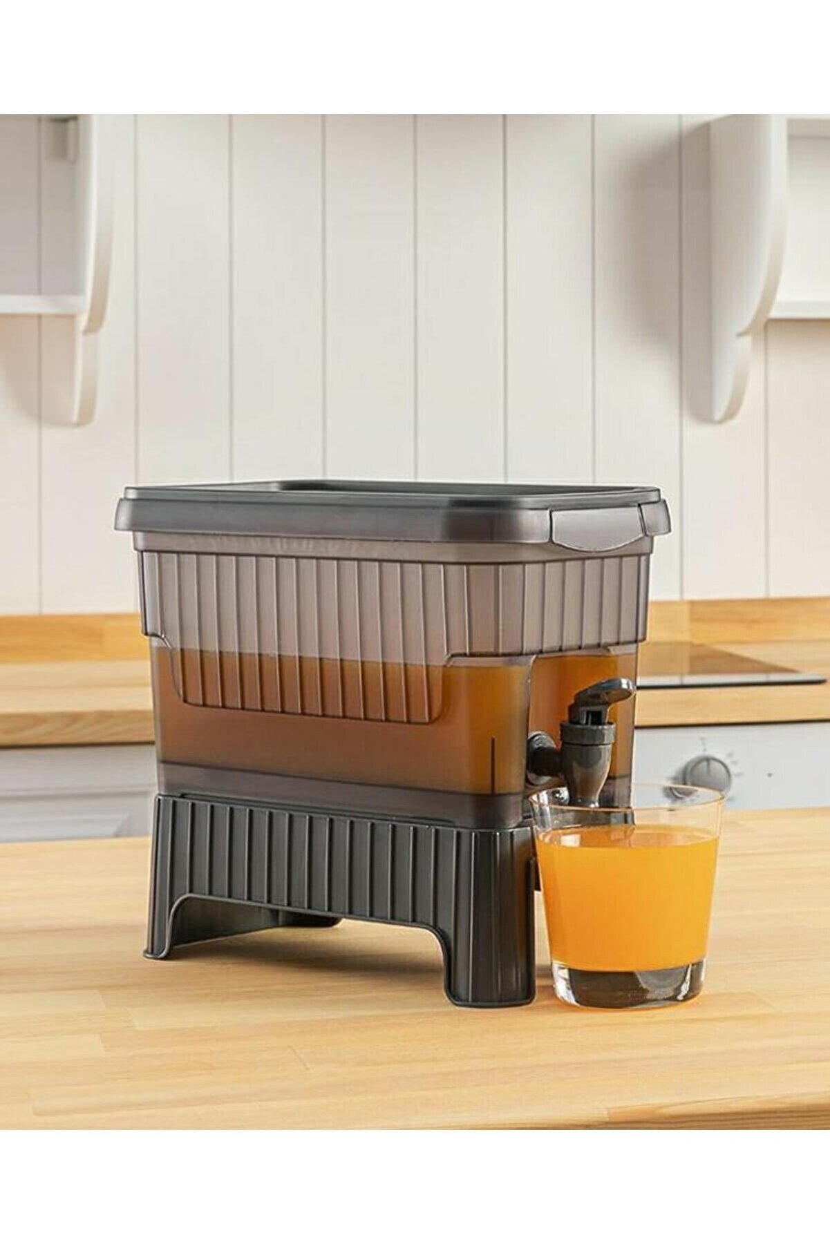 Pi̇i̇thalat Gri̇ Buzdolabı İ&ccedil;i̇ Musluklu Ayaklı Su -Li̇monata - İ&ccedil;ecek Sebi̇li̇ Pi̇kni̇k Bi̇donu 4 Lt