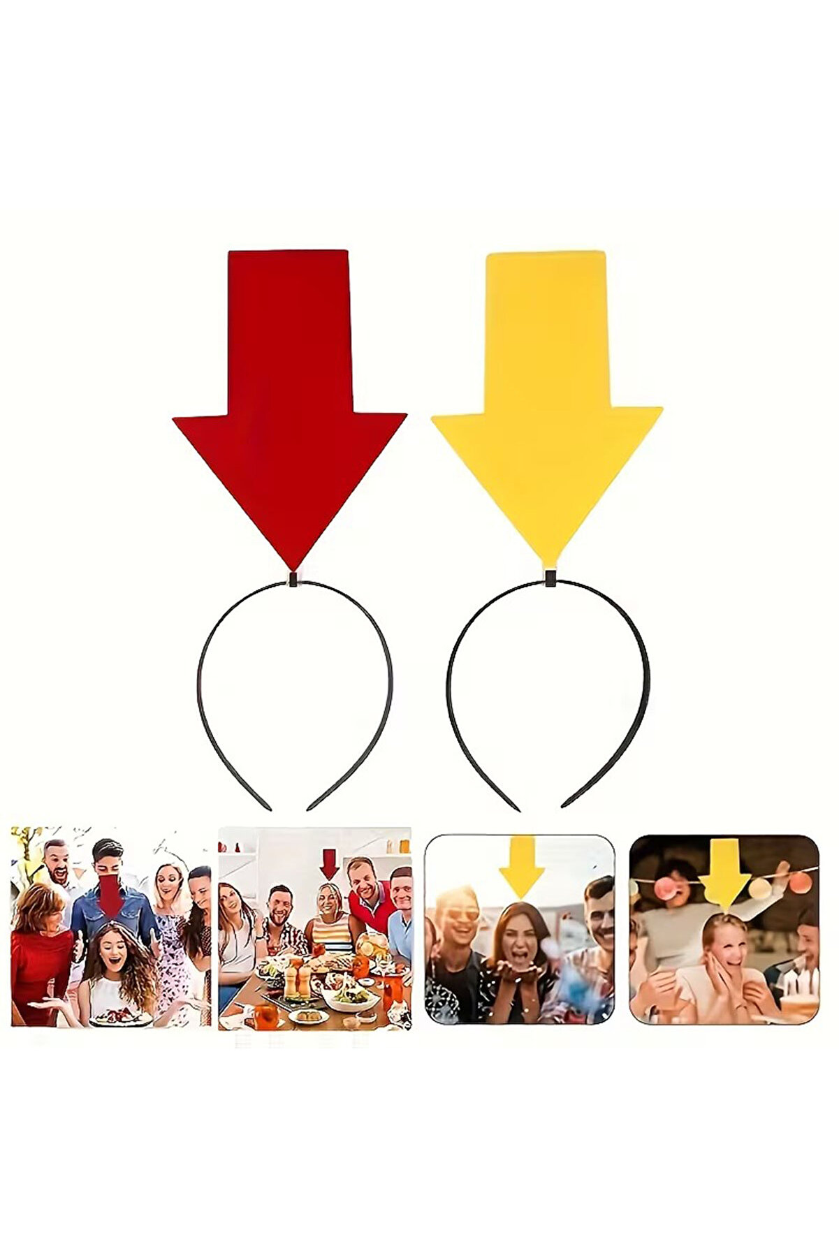 Ethab Ti̇caret Ki̇şi̇selleşti̇ri̇lebi̇li̇r Ok İşaretli̇ Mesaj Tacı (2&rsquo;Li̇ Set Sarı-Kırmızı)