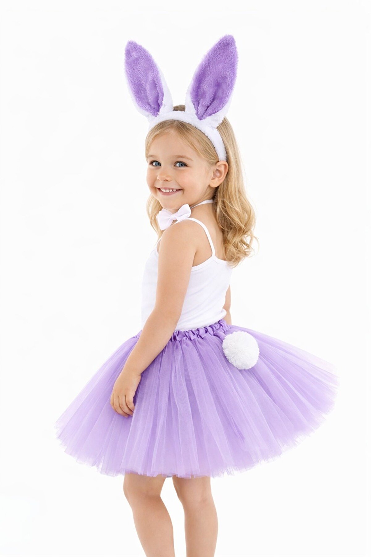 Ethab Ti̇caret Li̇la Mor Tavşan Kost&uuml;m Seti̇ Kız &Ccedil;ocuk &ndash; T&uuml;t&uuml; Etekli̇ 4 Par&ccedil;a