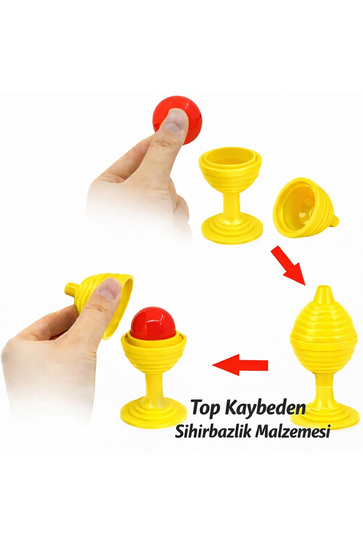 Ethab Ti̇caret Sarı Renk Si̇hi̇rli̇ Kupa Top Kaybetme Oyunu 7 Cm