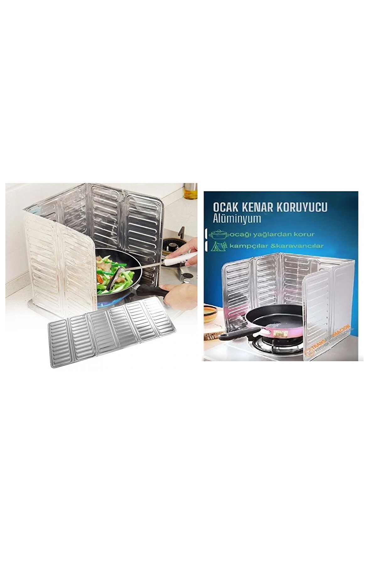 Ethab Ti̇caret Ocak Kenar Koruyucu Al&uuml;mi̇nyum Levha - Ev Kamp Karavan Ocak Koruyucu