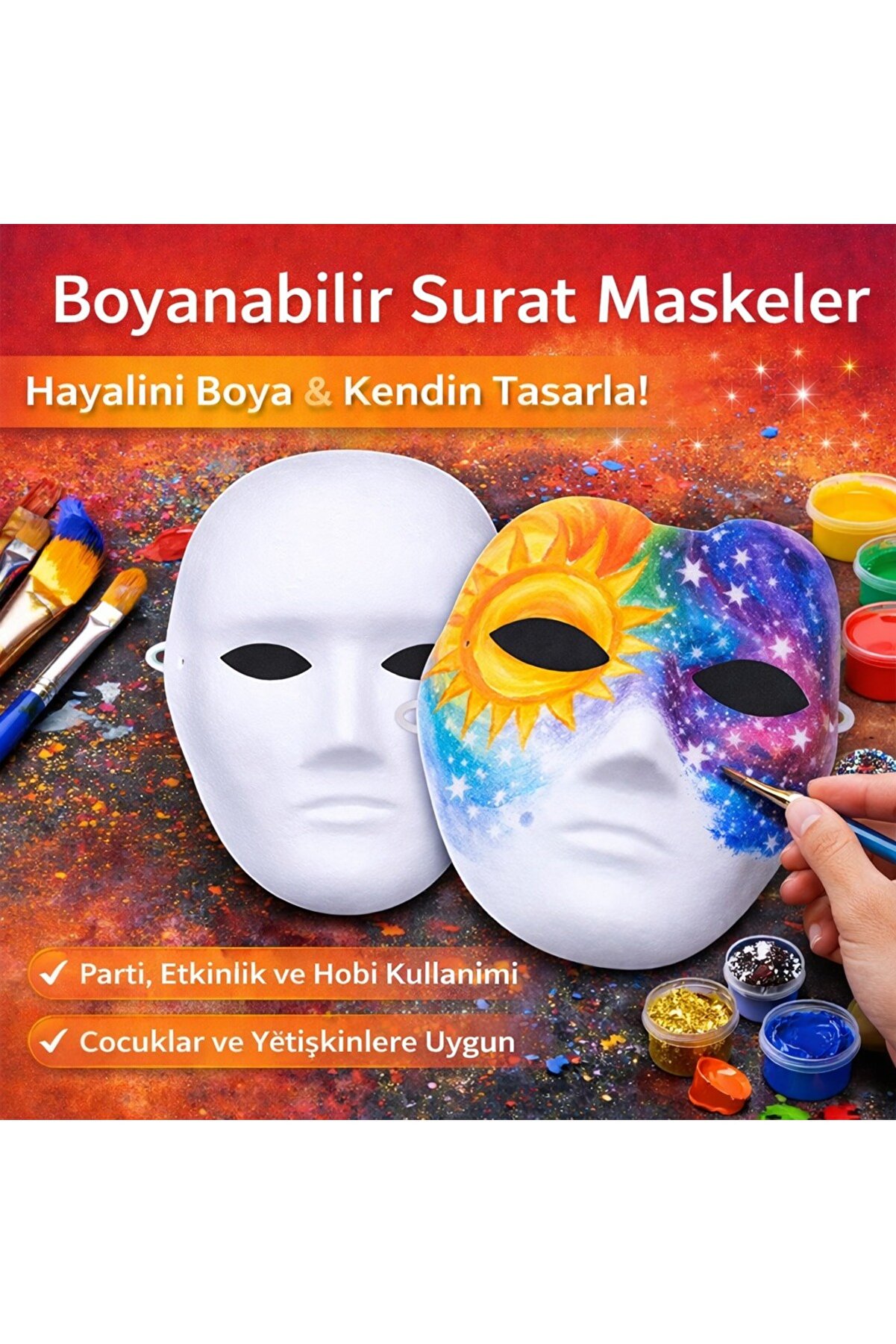 Ethab Ti̇caret Boyanabi̇li̇r Surat Model Maske &ndash; Lasti̇kli̇ | Kendi̇n Tasarla