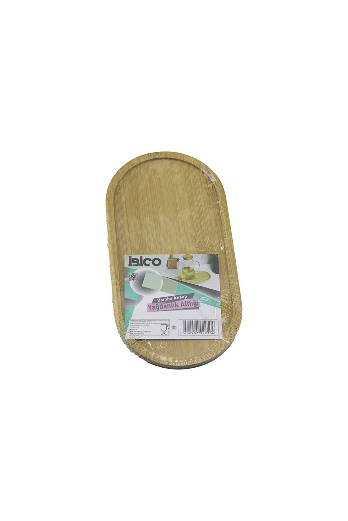 Go İthalat Oval Ahşap Bambu Yağdanlık Altlık Mi̇ni̇ Tepsi̇ 12 X 23.3 X 0.8Cm