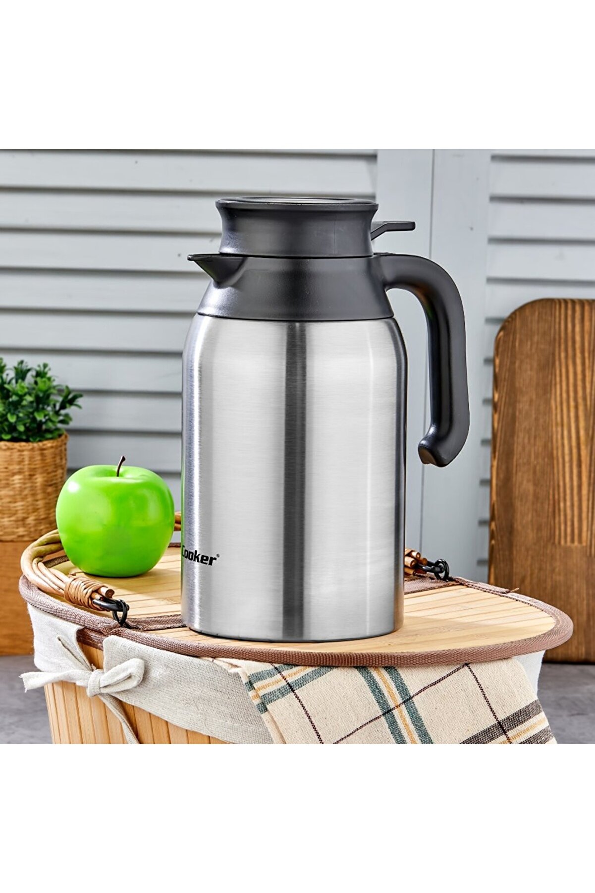 Go İthalat 2Lt 304 &Ccedil;eli̇k K Model Termos Inox Seri̇si̇12 Saat Sıcak - 24 Saat Soğuk&ccedil;i̇ft Contalı Kapak