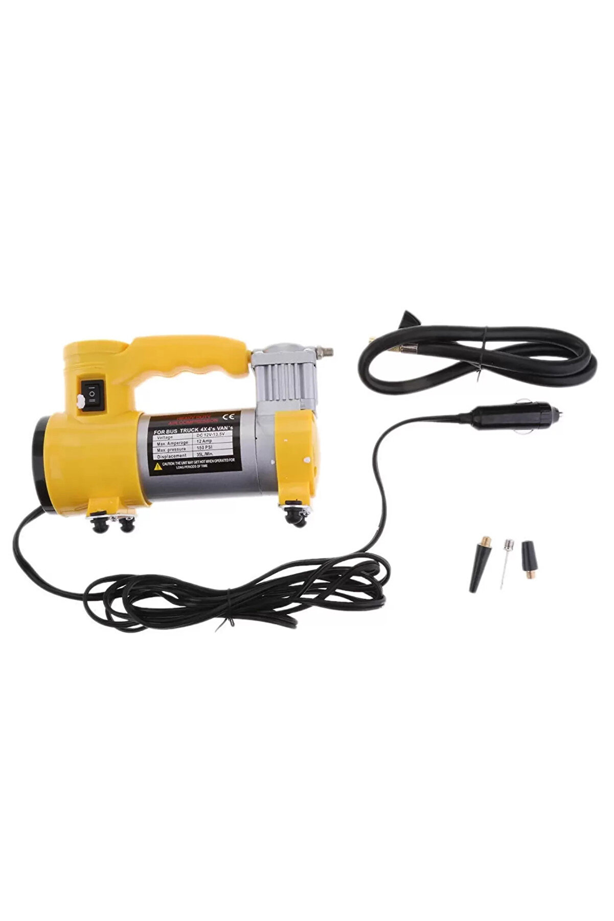 Go İthalat Oto Araba Lasti̇k Şi̇şi̇rme Kompres&ouml;r&uuml; Pompası Işıklı 150 Psı Yage