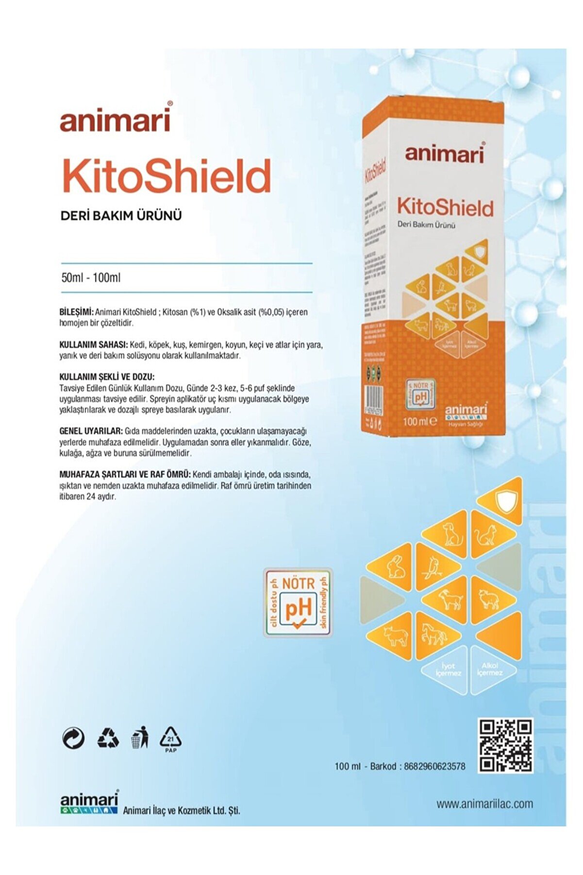 Ethab Ti̇caret Ani̇mari̇ Ki̇toshi̇eld Deri̇ Bakım Kremi̇ 100 Ml