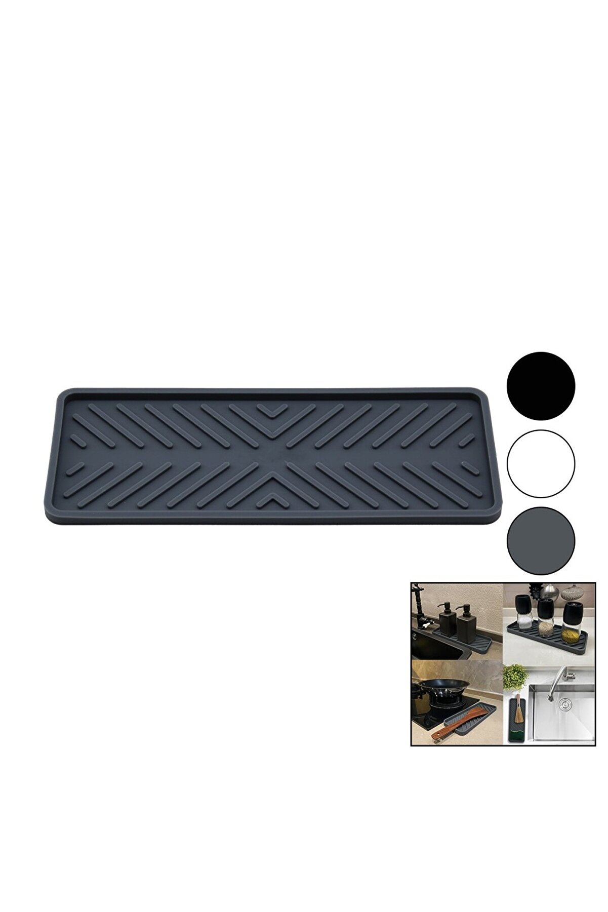 Go İthalat Organi̇zer - Si̇li̇kon Mutfak Lavabo D&uuml;zenleyi̇ci̇ Renkli̇ Mat 22.5 X 9Cm Brkt-178617