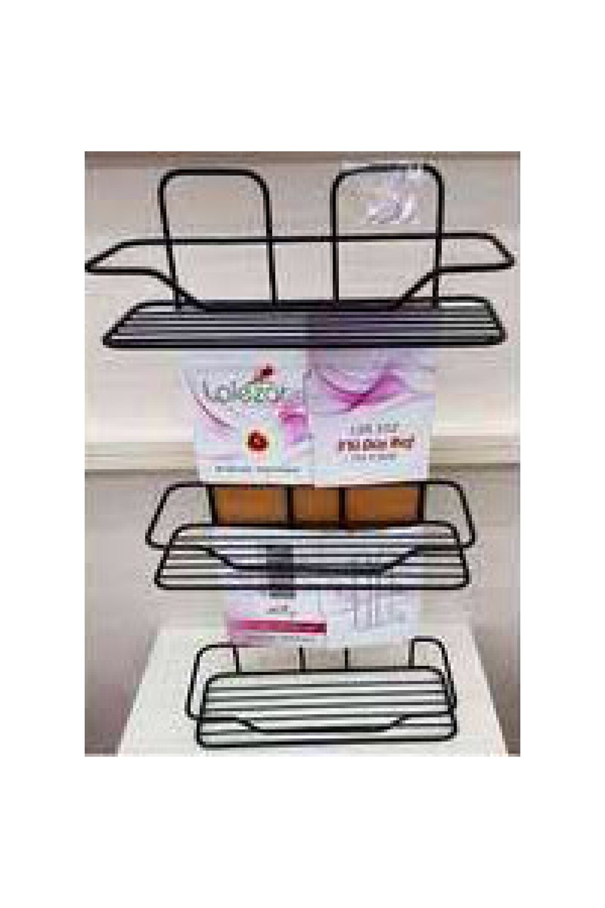 Go İthalat Zambak 3L&uuml; Raf Si̇yah Beyaz