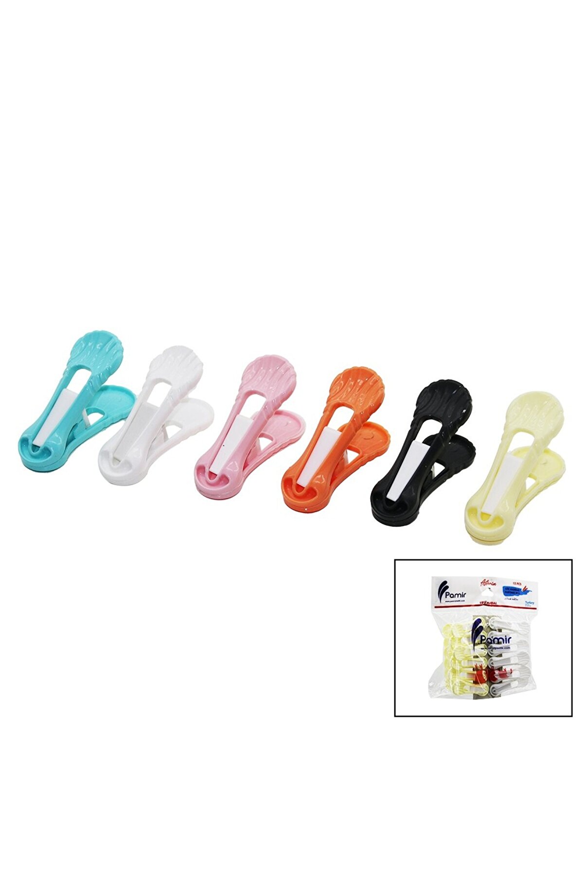 Go İthalat 12Pcs Yaysız Plasti̇k Renkli̇ Mandal