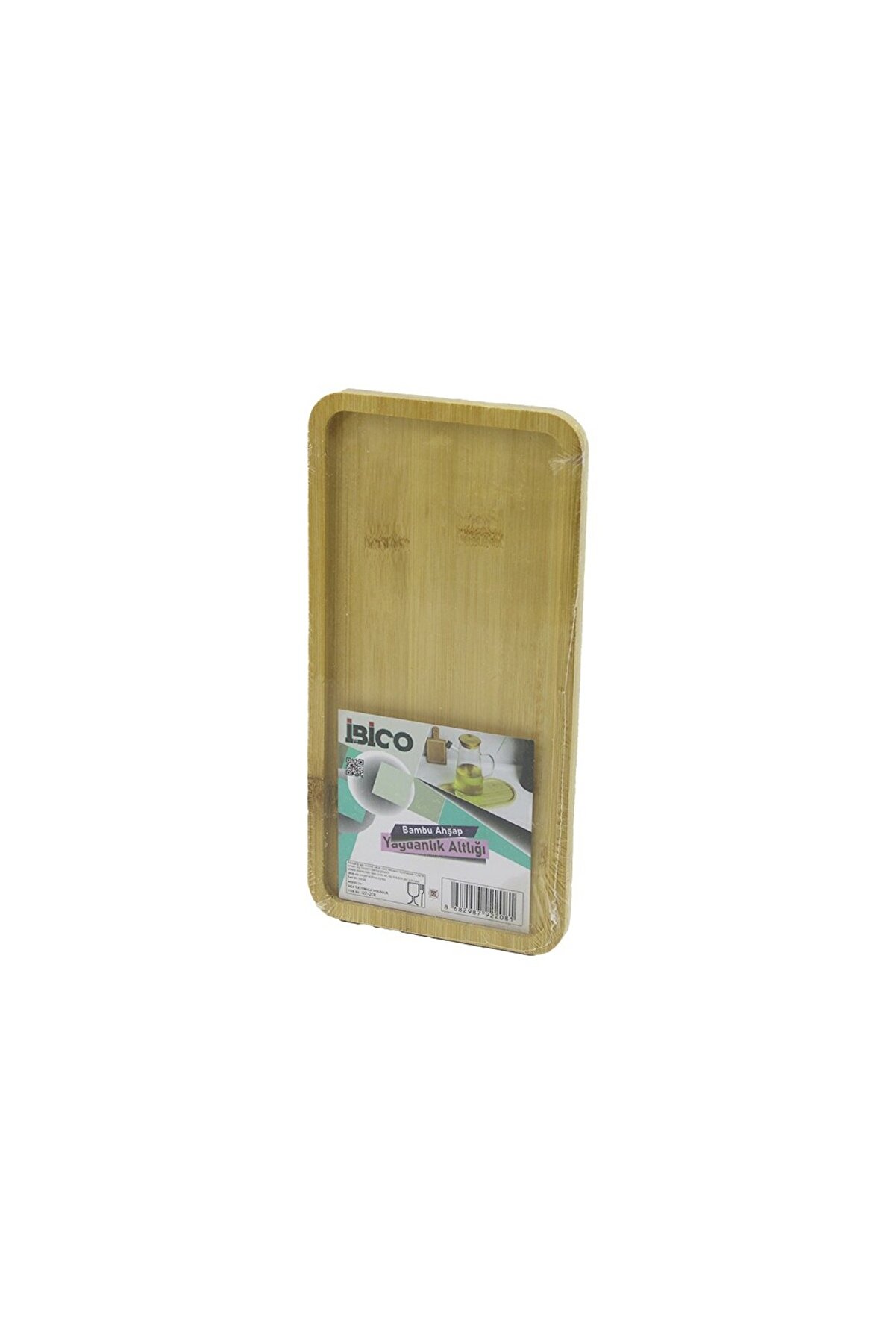 Go İthalat Di̇kd&ouml;rtgen Ahşap Bambu Yağdanlık Altlık Mi̇ni̇ Tepsi̇ 12 X 23.4 X 0.8Cm