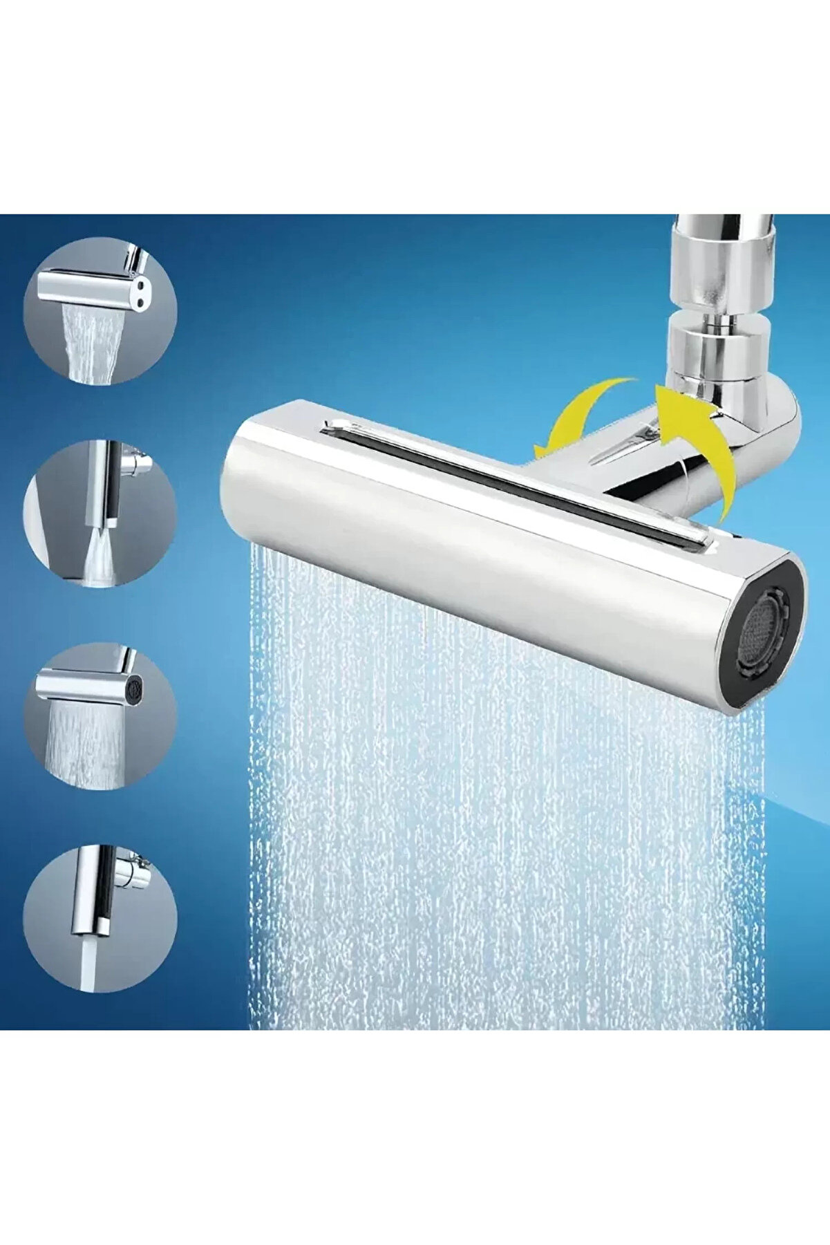 Go İthalat Mutfak Musluğu P&uuml;sk&uuml;rtme Başlığı 4İn1