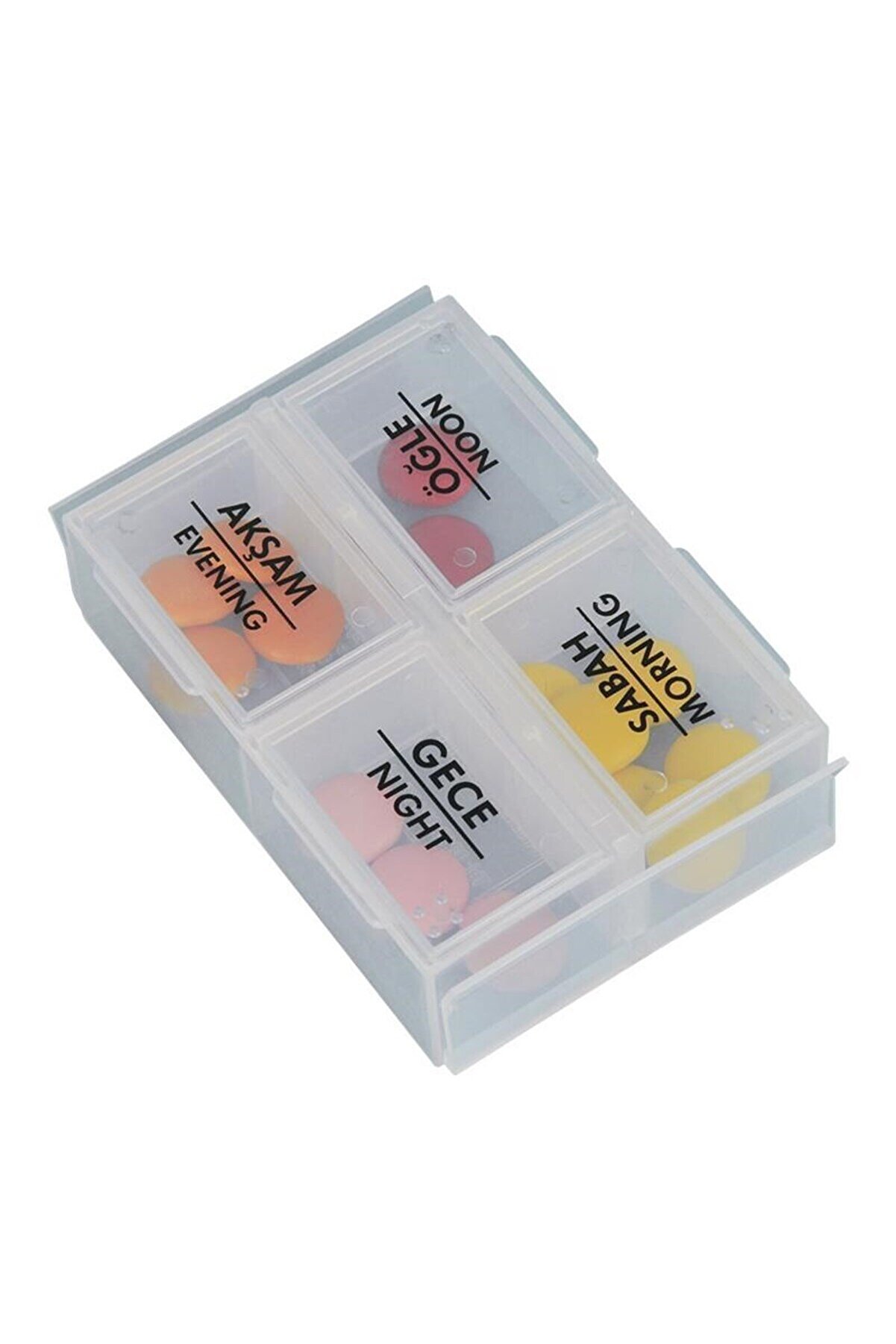 İlayteksti̇l 4 B&ouml;lmeli̇ G&uuml;nl&uuml;k İla&ccedil; Saklama Kutusu