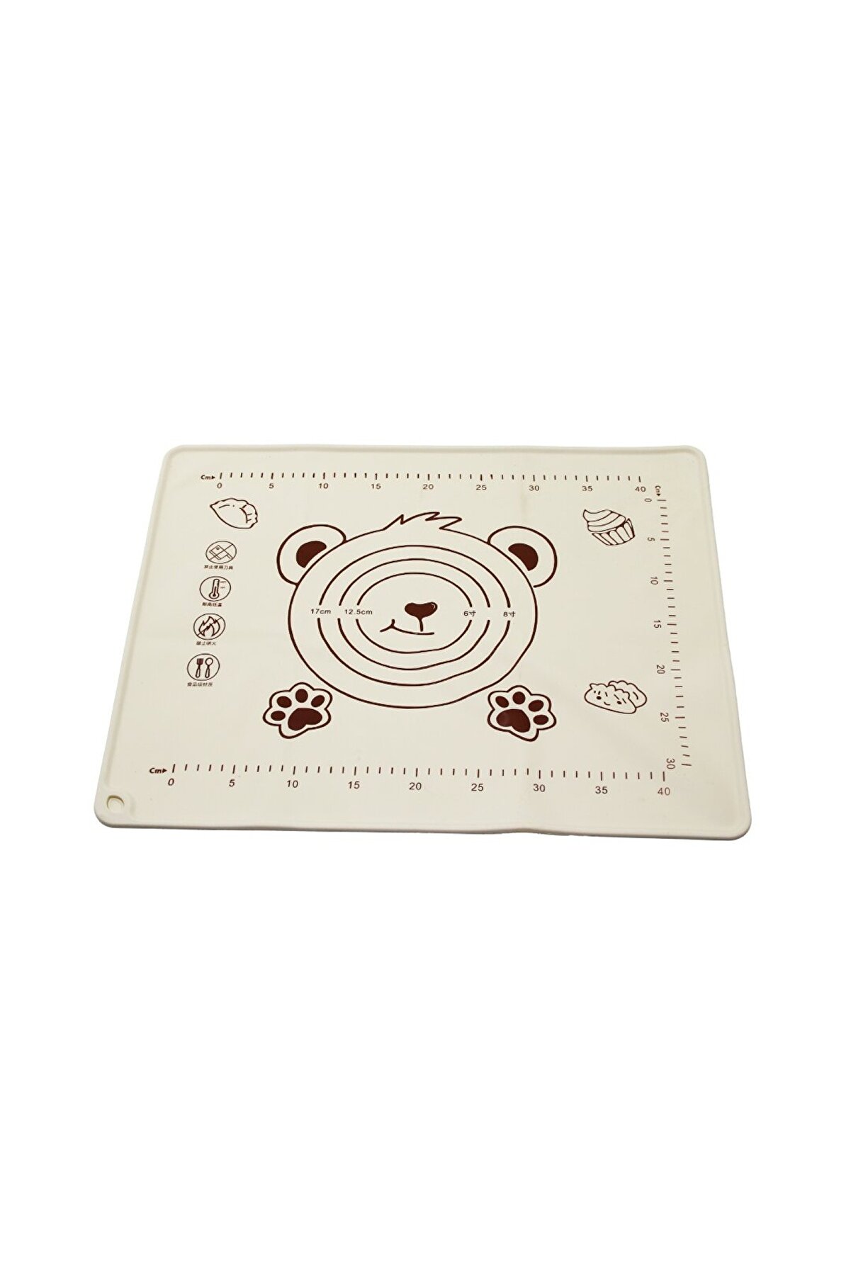 Go İthalat Di̇kd&ouml;rtgen 40X50Cm Renkli̇ Si̇li̇kon Hamur Matı &Ouml;l&ccedil;ek &Ccedil;i̇zi̇mli̇ 240Gr