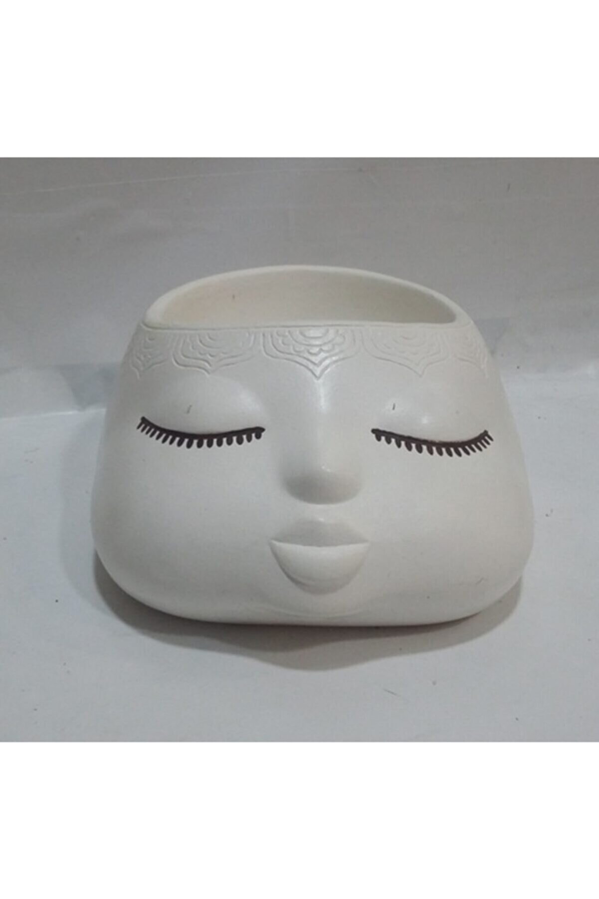 Kalıpcınızburada Sevi̇mli̇ Yüz Saksı Si̇li̇kon Kalıp