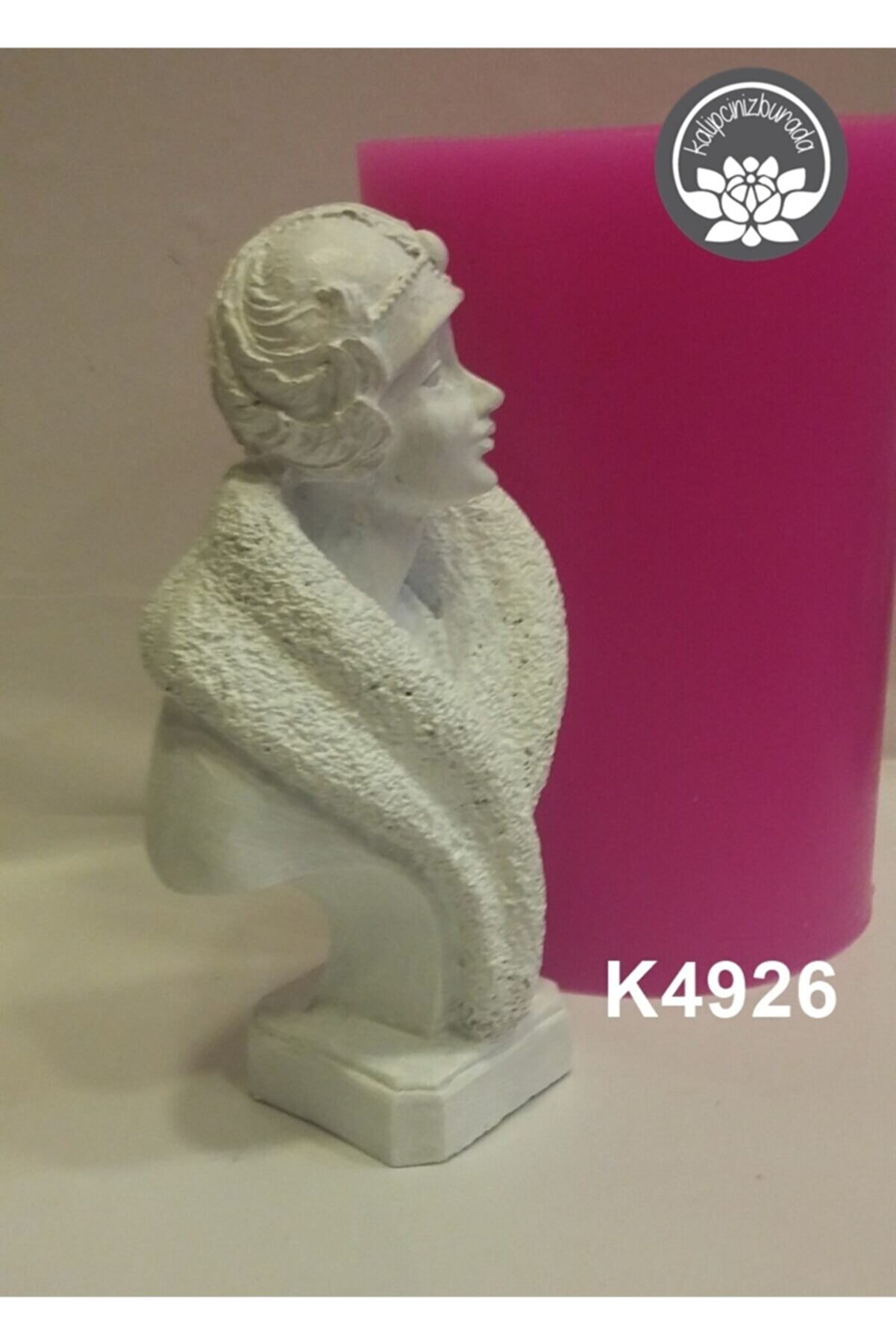 Kalıpcınızburada Kürklü Kadın Bi̇blo Si̇li̇kon Kalıp