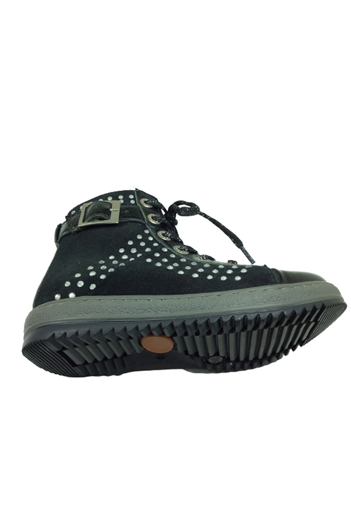 Ortopedi̇ka Pati̇k Kız Çocuk Bot Si̇yah Taşlı Yanı Fermuarlı % 100 Deri̇ Ortopedi̇ka Anatomi̇k