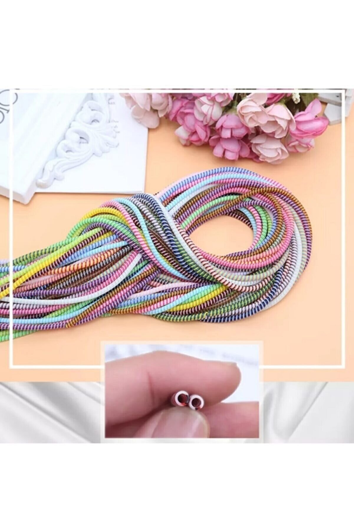 Hondep Şarj Aleti̇ Kablo Koruyucu Kordon Koruma Kopma Önleyi̇ci̇ Spi̇ral Kablo Koruyucu Kılıf