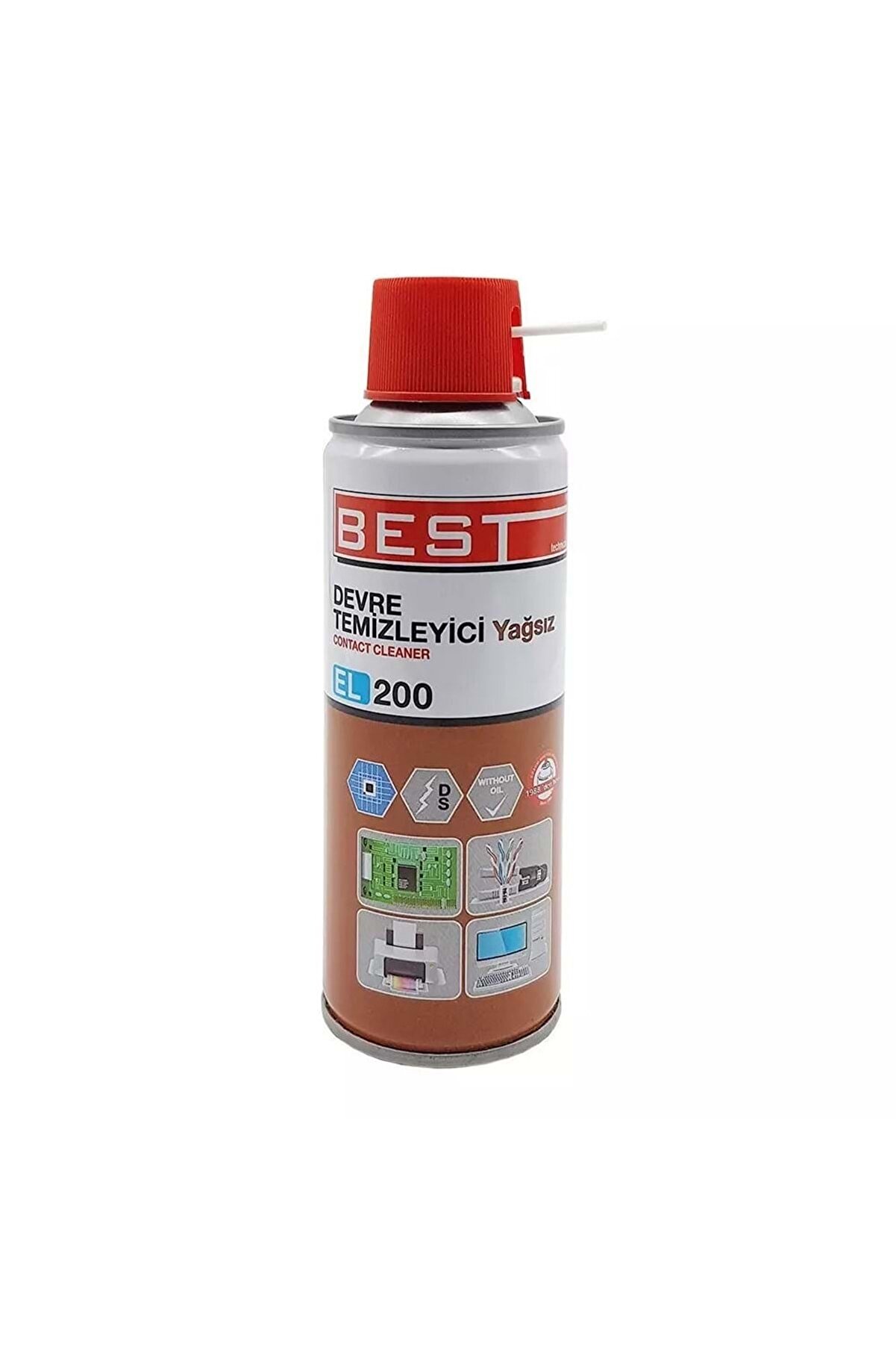 Best El200 Contact Cleaner 200 Ml Yağsız Devre Temizleyici Sprey 6 Adet